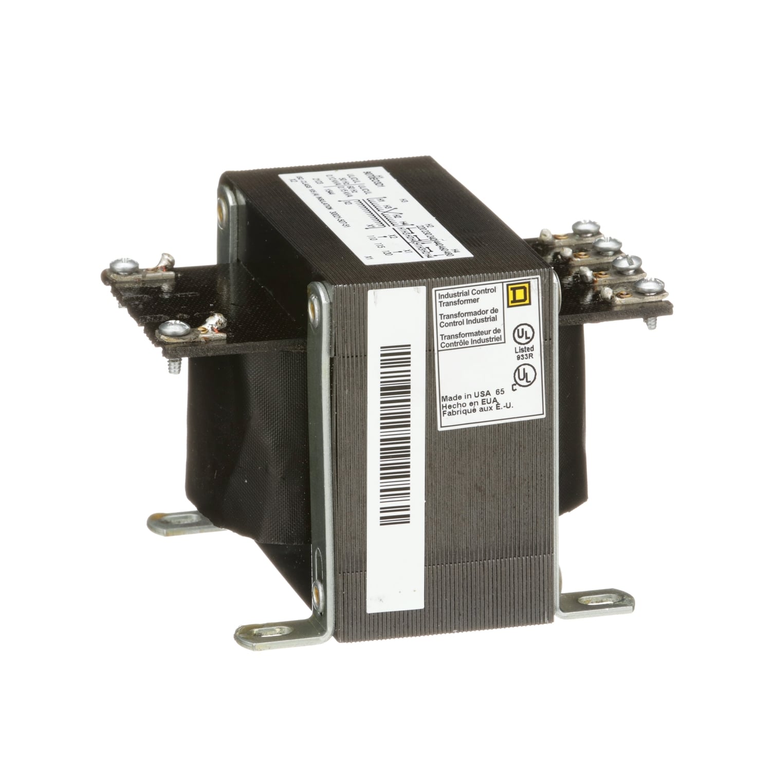 9070EO3D1 Type EO Industrial Control Transformer, 220/440 V AC, 230/460 V AC, 240/480 V AC Primary, 110 VAC Secondary, 150 VA Power Rating, 50/60 Hz, 1 Phase