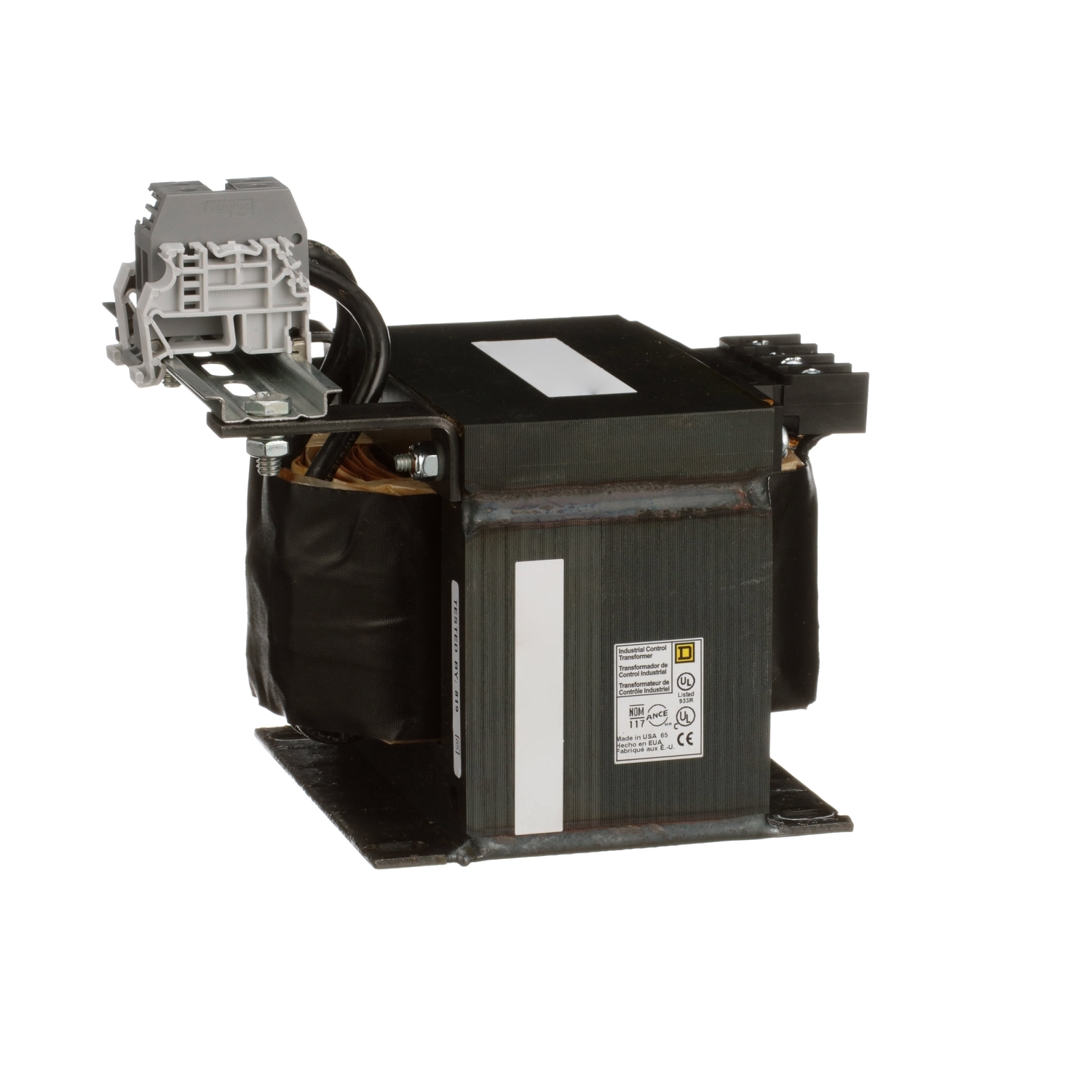 9070T1000D13 Type T Control Transformer, 120 V AC Primary, 12/24 VAC Secondary, 1000 VA Power Rating, 50/60 Hz, 1 Phase
