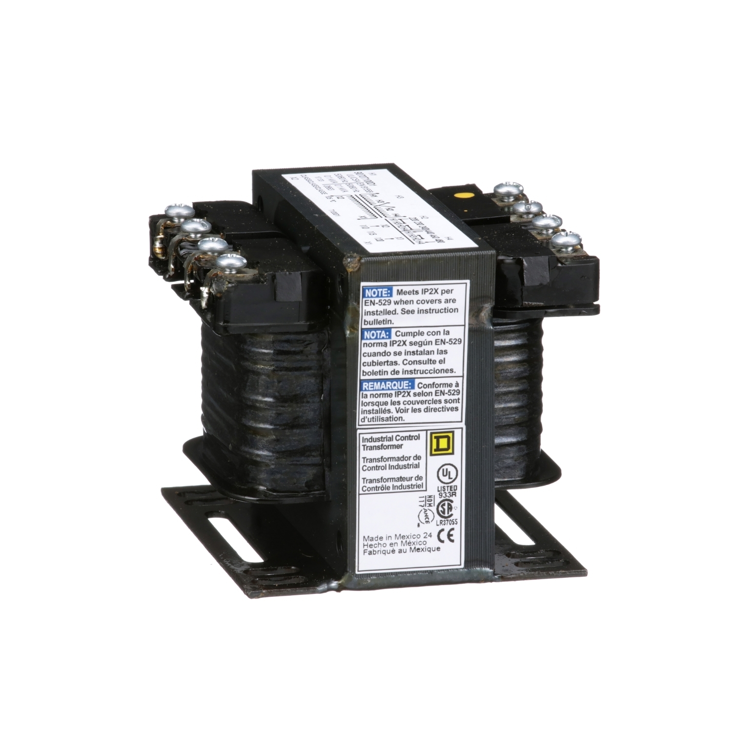 9070T100D1 9070 Control Transformer, 240/480 V AC Primary, 120 VAC Secondary, 100 VA Power Rating, 50/60 Hz, 1 Phase