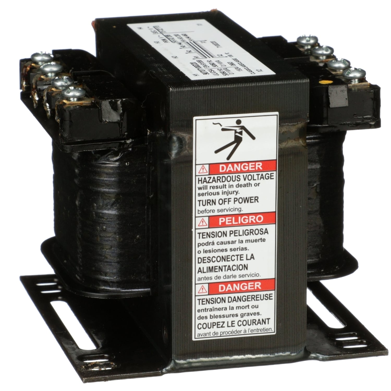 9070T100D20 Type T Industrial Open Style Control Transformer, 208/230/460 V AC Primary, 115 VAC Secondary, 100 VA Power Rating, 50/60 Hz, 1 Phase