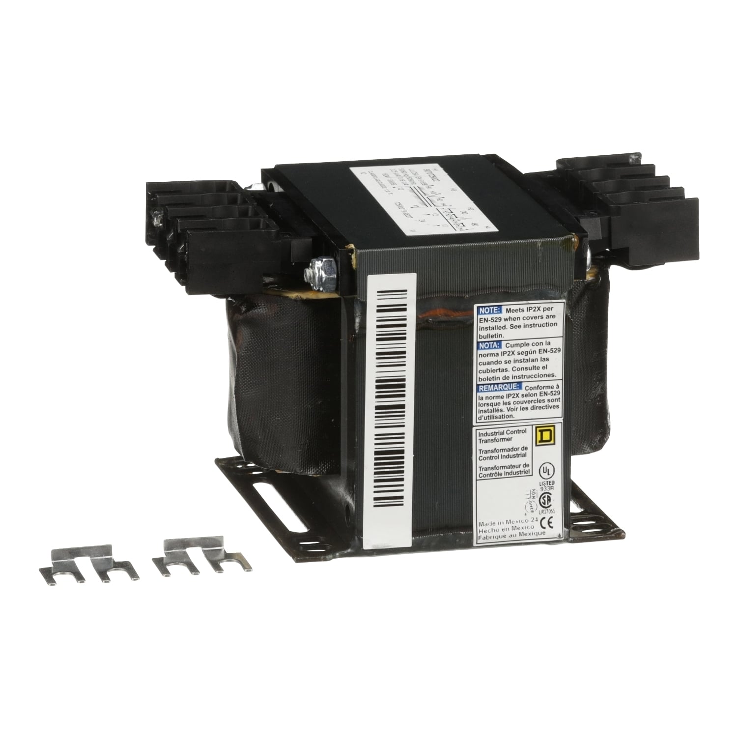 9070T250D2 Type T Industrial Control Transformer, 240/480 V AC Primary, 24 VAC Secondary, 250 VA Power Rating, 50/60 Hz, 1 Phase