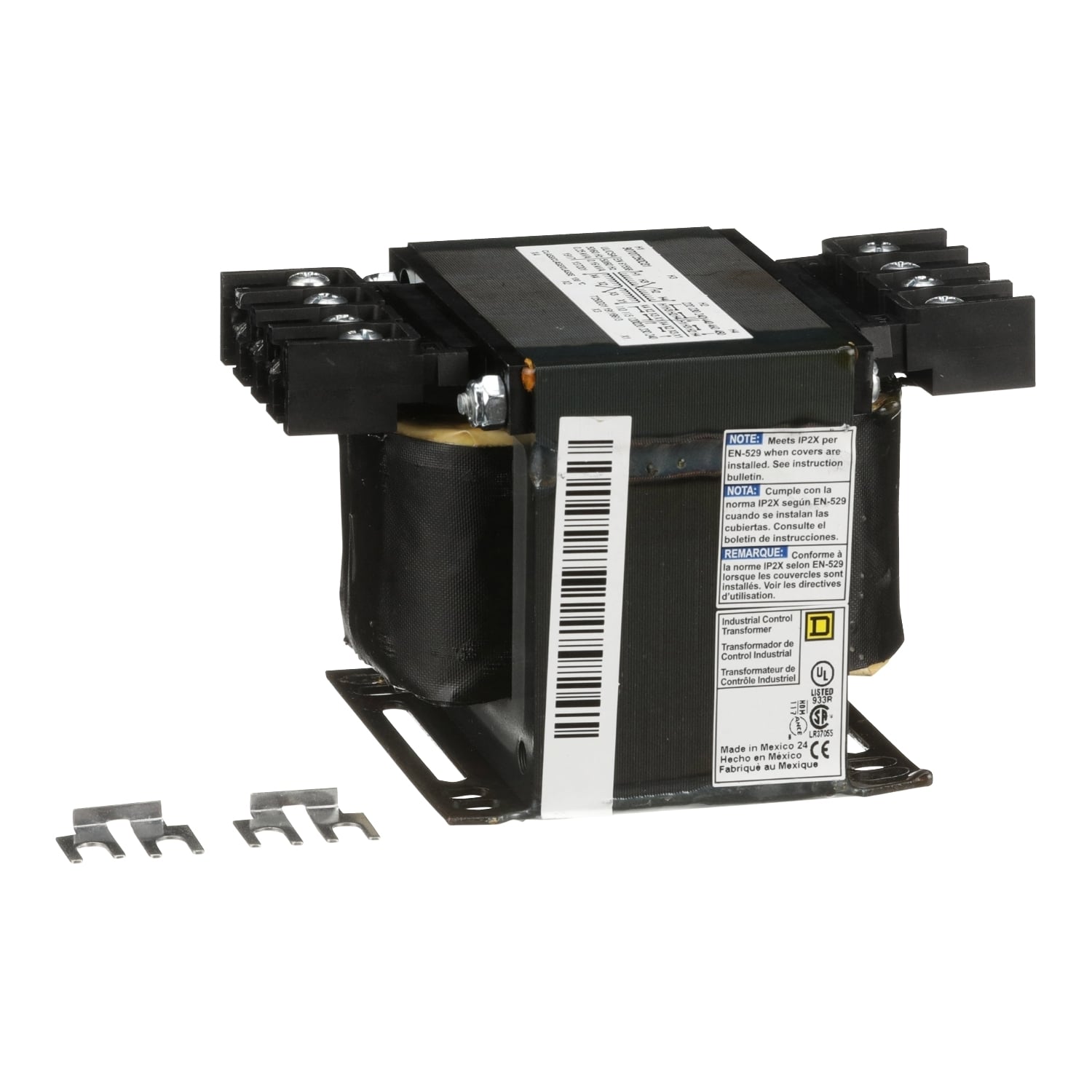 9070T250D31 Type T Industrial Control Transformer, 220/440 V AC, 230/460 V AC, 240/480 V AC Primary, 110/220 VAC, 115/230 VAC, 120/240 VAC Secondary, 250/160 VA Power Rating, 50/60 Hz, 1 Phase
