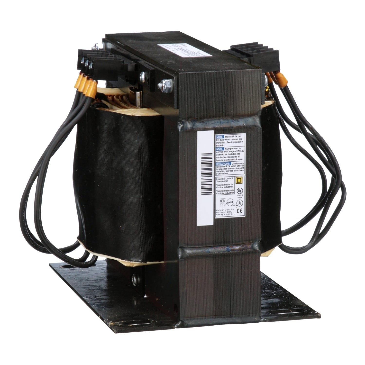 9070T3000D31 Type T Industrial Open Style Control Transformer, 240/480 V AC Primary, 120/240 VAC Secondary, 3000 VA Power Rating, 50/60 Hz, 1 Phase