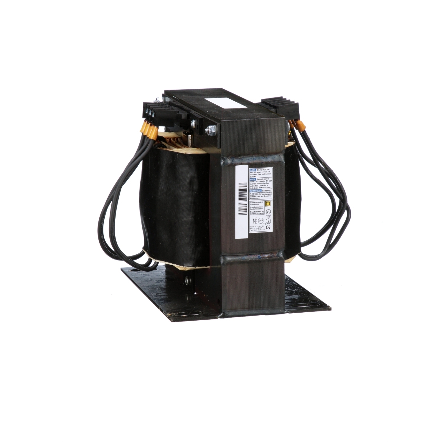 9070T3000D33 Type T Control Transformer, 380/400/415 V AC Primary, 115/230 VAC Secondary, 3000 VA Power Rating, 50/60 Hz, 1 Phase
