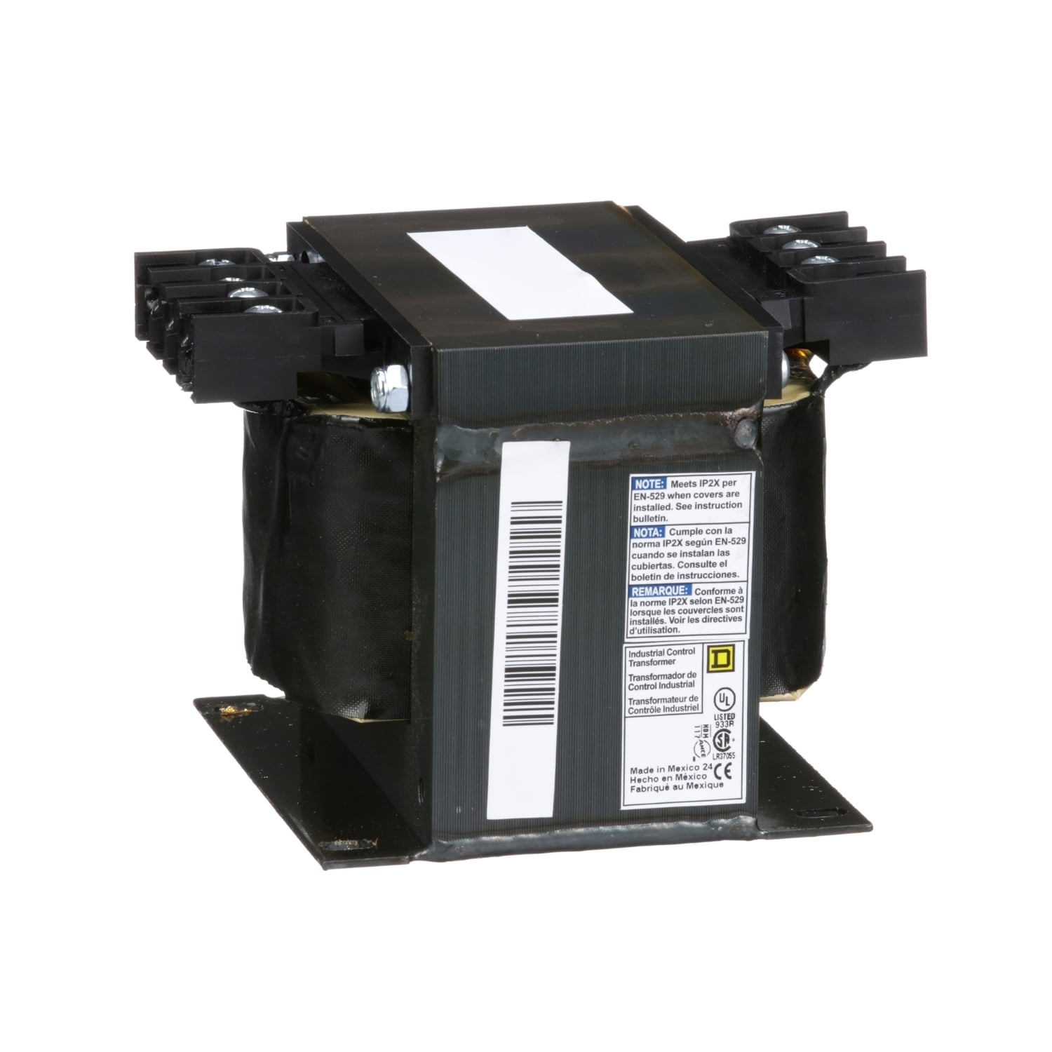 9070T350D32 Type T Industrial Open Style Control Transformer, 230/460/575 V AC Primary, 95/115 VAC Secondary, 350 VA Power Rating, 50/60 Hz, 1 Phase