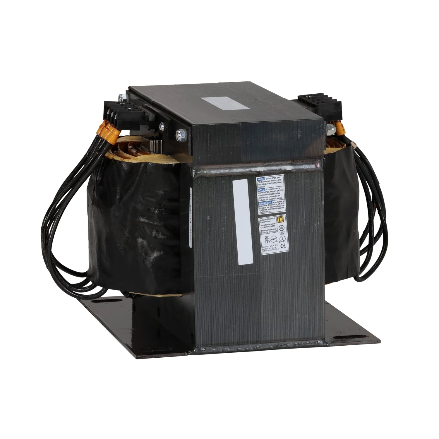 9070T5000D3 Type T Industrial Control Transformer, 208 V AC Primary, 120 VAC Secondary, 3000/5000 VA Power Rating, 50/60 Hz, 1 Phase