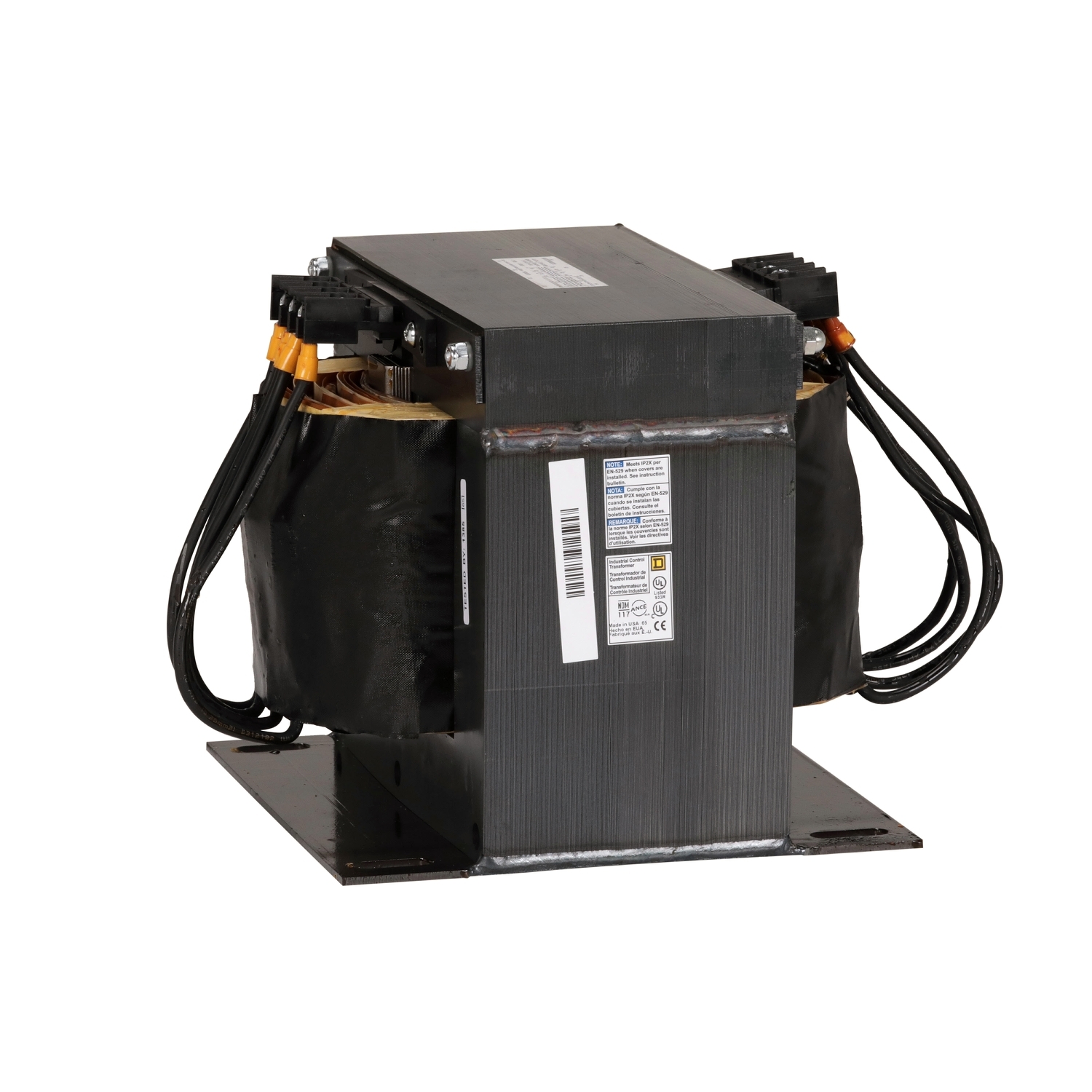 9070T5000D31 Type T Industrial Open Style Control Transformer, 240/480 V AC Primary, 120/240 VAC Secondary, 5000 VA Power Rating, 50/60 Hz, 1 Phase