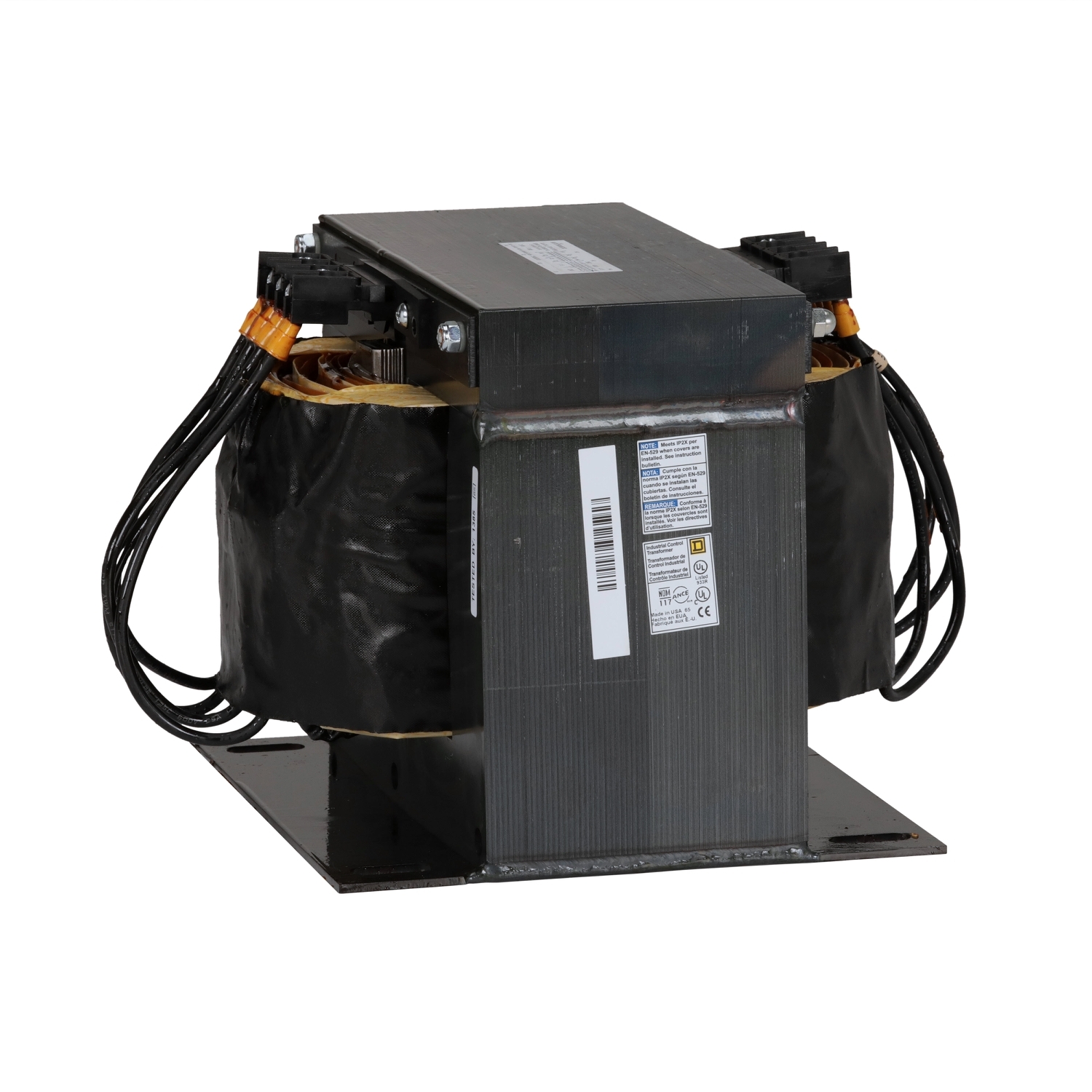 9070T5000D33 Type T Control Transformer, 380/400/415 V AC Primary, 115/230 VAC Secondary, 5000 VA Power Rating, 50/60 Hz, 1 Phase
