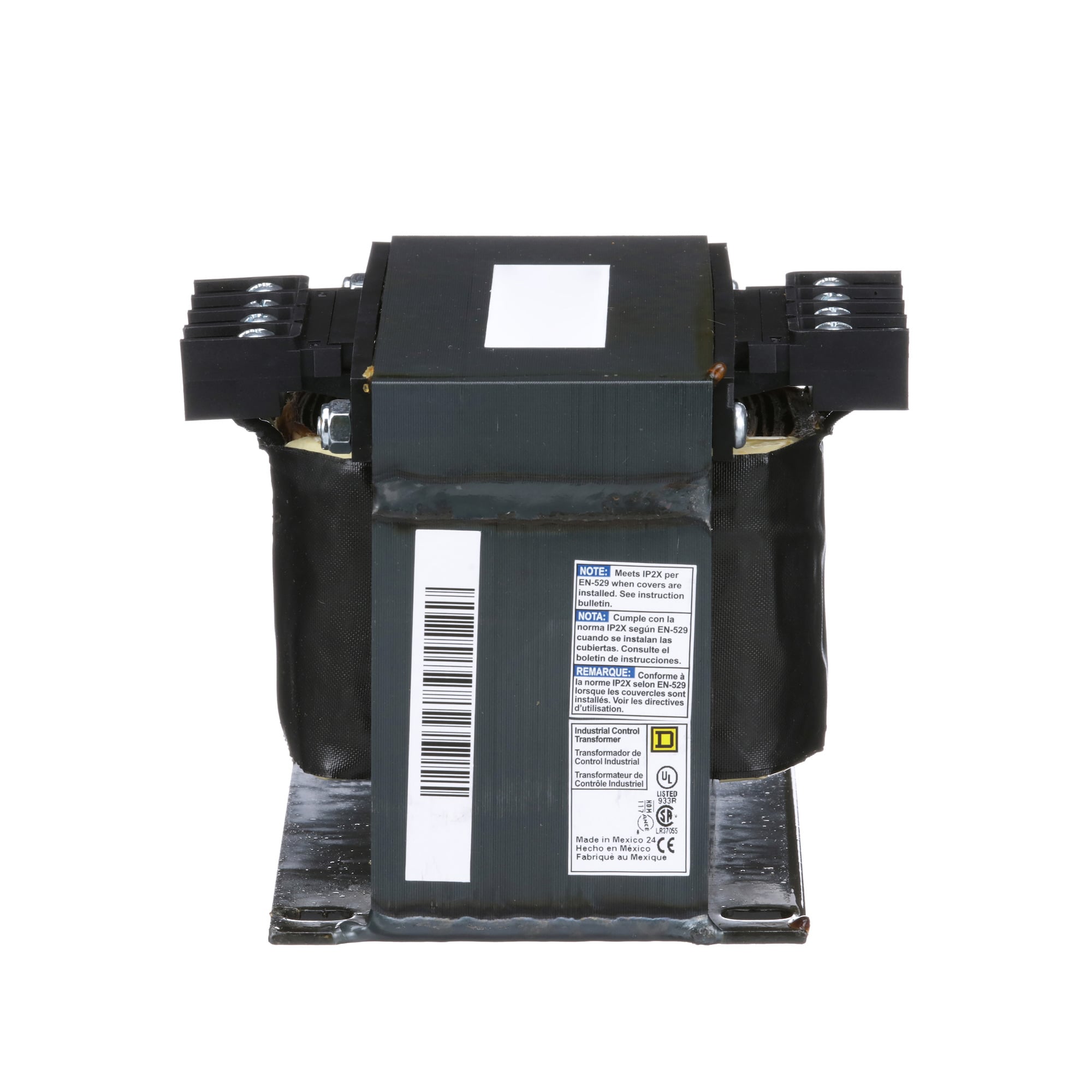 9070T500D18 Type T Industrial Control Transformer, 208/277/380 V AC Primary, 95/115 VAC Secondary, 500 VA Power Rating, 50/60 Hz, 1 Phase