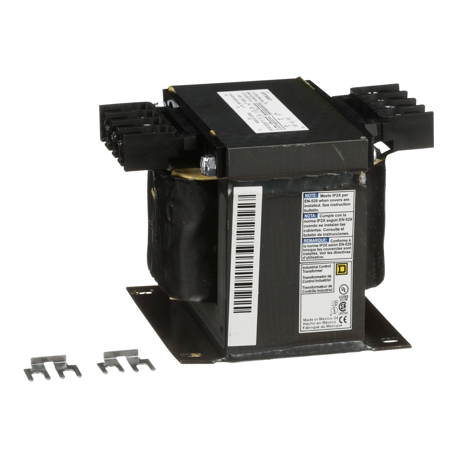 9070T500D37 Control Transformer, 550/575/600 V AC Primary, 110/115/120/220/230/240 VAC Secondary, 500 VA Power Rating, 50/60 Hz, 1 Phase