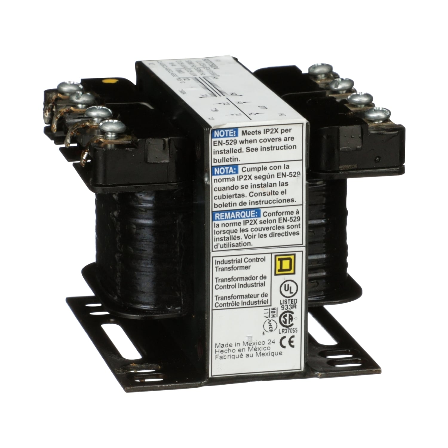 9070T50D4 Type T Industrial Control Transformer, 277 V AC Primary, 120 VAC Secondary, 50 VA Power Rating, 50/60 Hz, 1 Phase