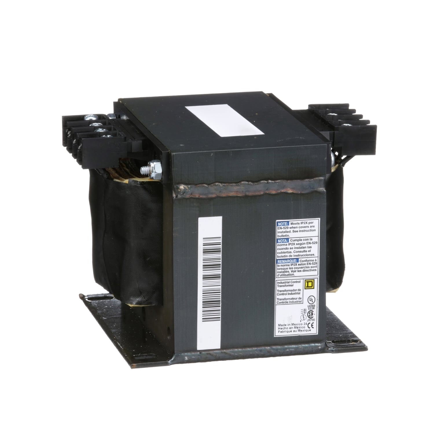 9070T750D32 Type T Control Transformer, 230/460/575 V AC Primary, 95/115 VAC Secondary, 750 VA Power Rating, 50/60 Hz, 1 Phase