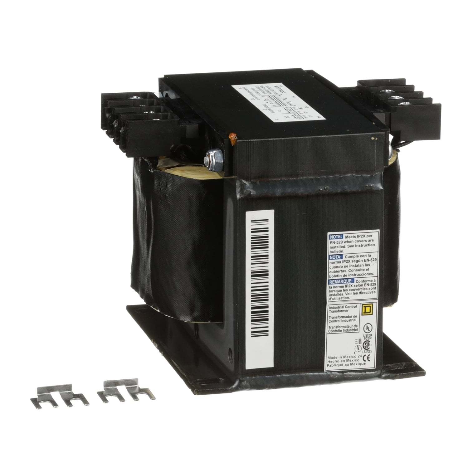 9070T750D33 Type T Industrial Control Transformer, 380/400/415/380/400/415/115/230 V AC Primary, 115/230 VAC Secondary, 750 VA Power Rating, 50/60 Hz, 1 Phase