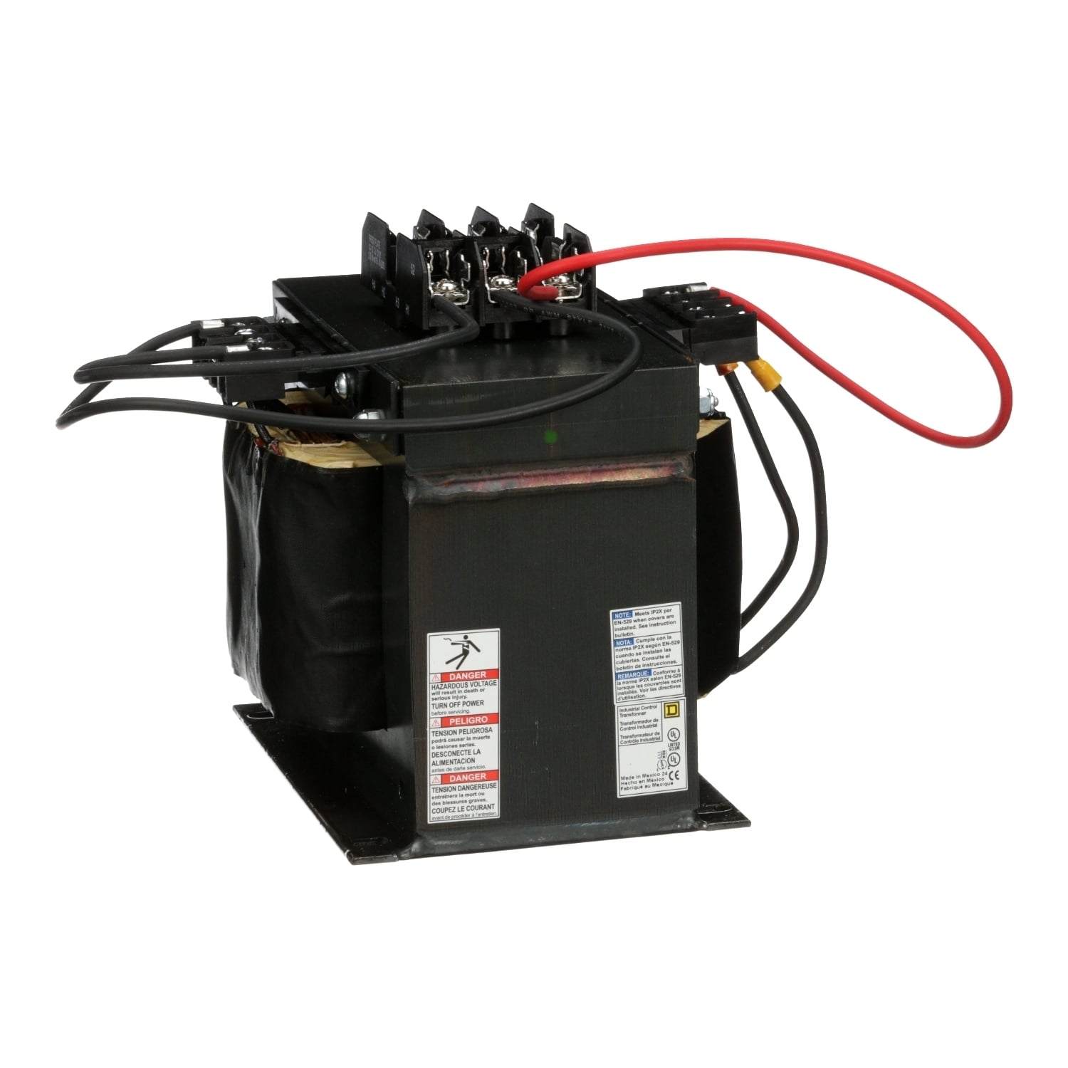 9070TF2000D1 Type TF Industrial Control Transformer, 240 x 480, 230 x 460, 220 x 440 V AC Primary, 110/115/120 VAC Secondary, 2000 VA Power Rating, 50/60 Hz, 1 Phase