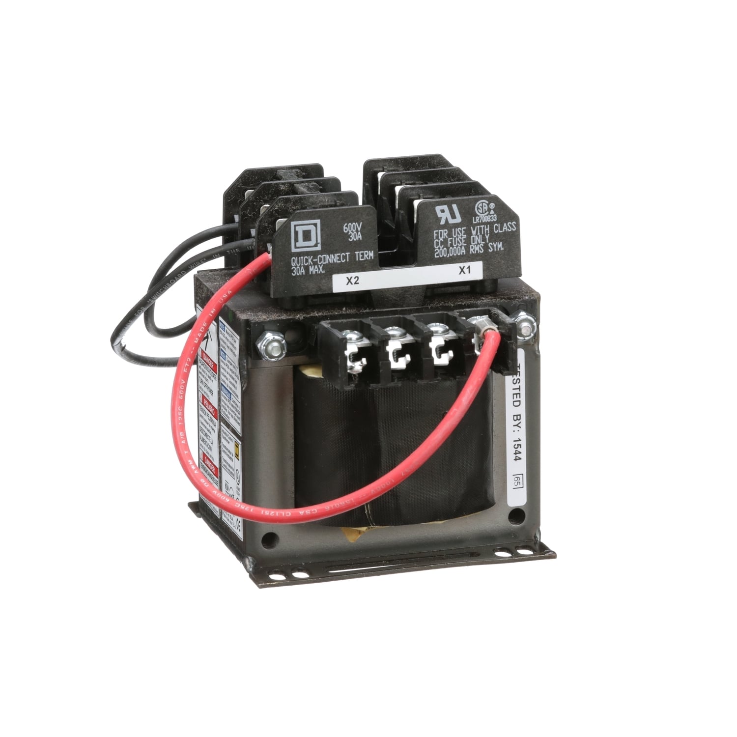 9070TF250D3 Type TF Industrial Open Style Control Transformer, 208 V AC Primary, 120 VAC Secondary, 250 VA Power Rating, 50/60 Hz, 1 Phase