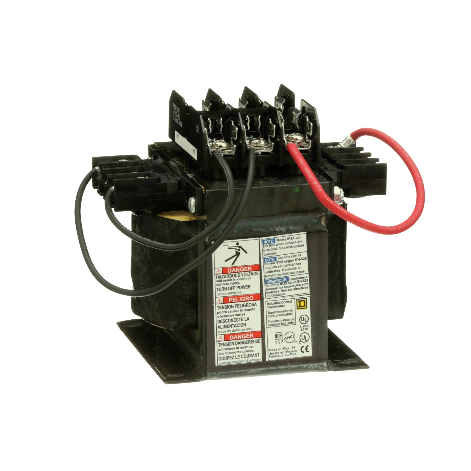 9070TF500D4 Type TF Control Transformer, 277 V Primary, 120 V Secondary, 500 VA Power Rating, 1 Phase