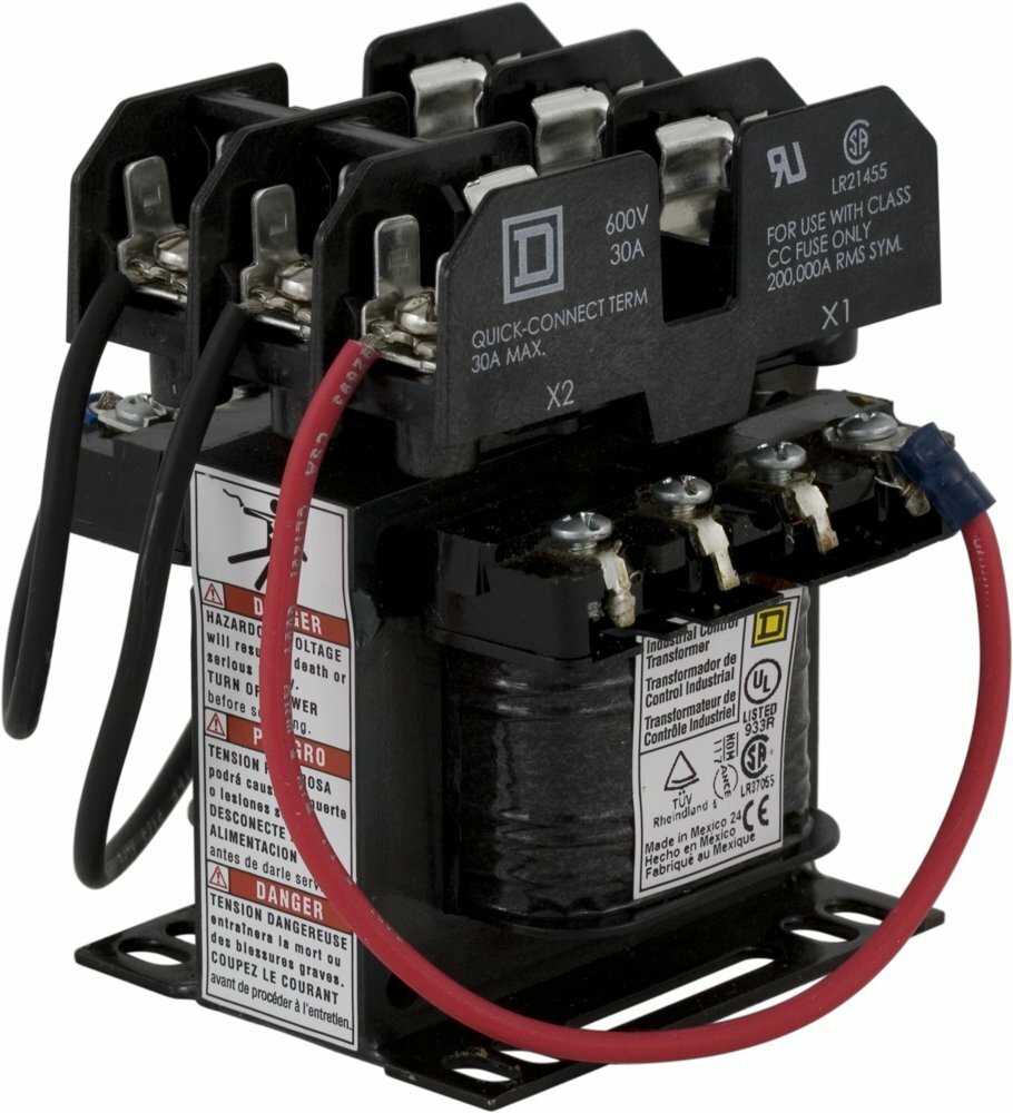 9070TF50D6 Type TF Control Transformer, 380 V Primary, 110 V Secondary, 50 VA Power Rating, 1 Phase
