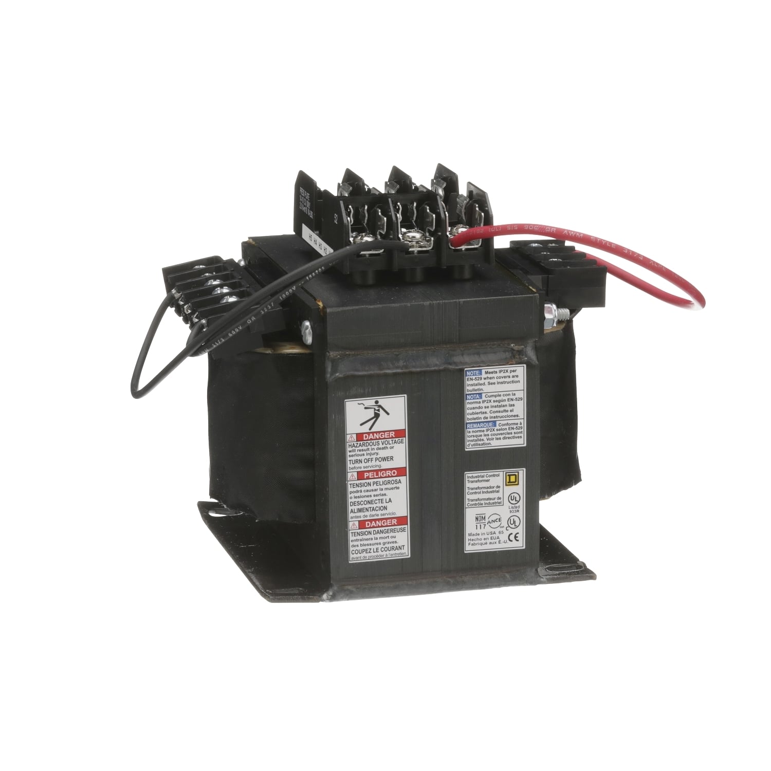 9070TF750D50 Type TF Industrial Open Style Control Transformer, 240/416/480/600, 230/400/460/575, 220/380/44 V AC Primary, 99/120/130, 95/115/125, 90/110/120, 85/104/115 VAC Secondary, 750 VA Power Rating, 50/60 Hz, 1 Phase
