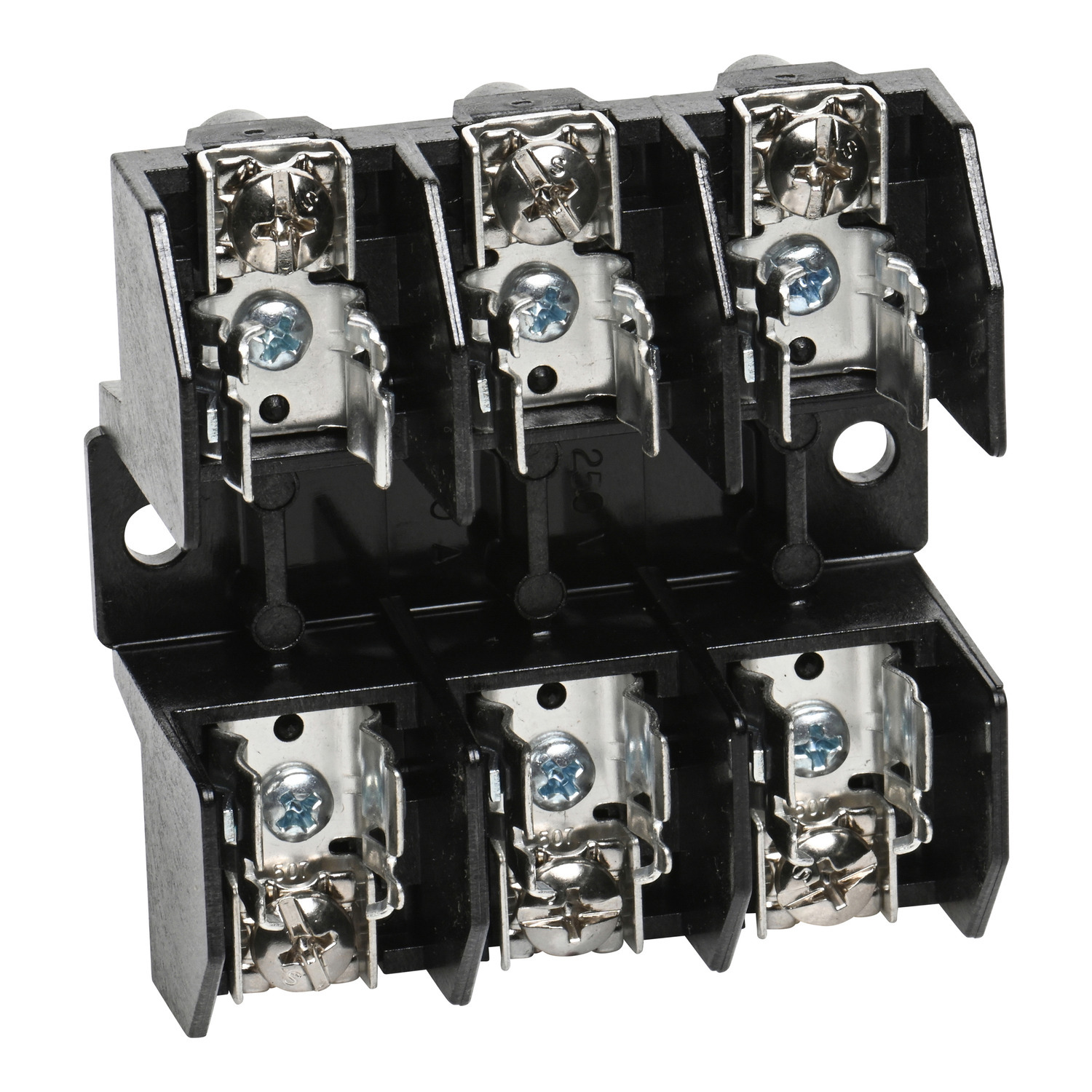 9080FB3211 Type FB Fuse Holder, 250 V AC, 30 A, Class: H, 14 to 10 AWG Wire, 3 Poles