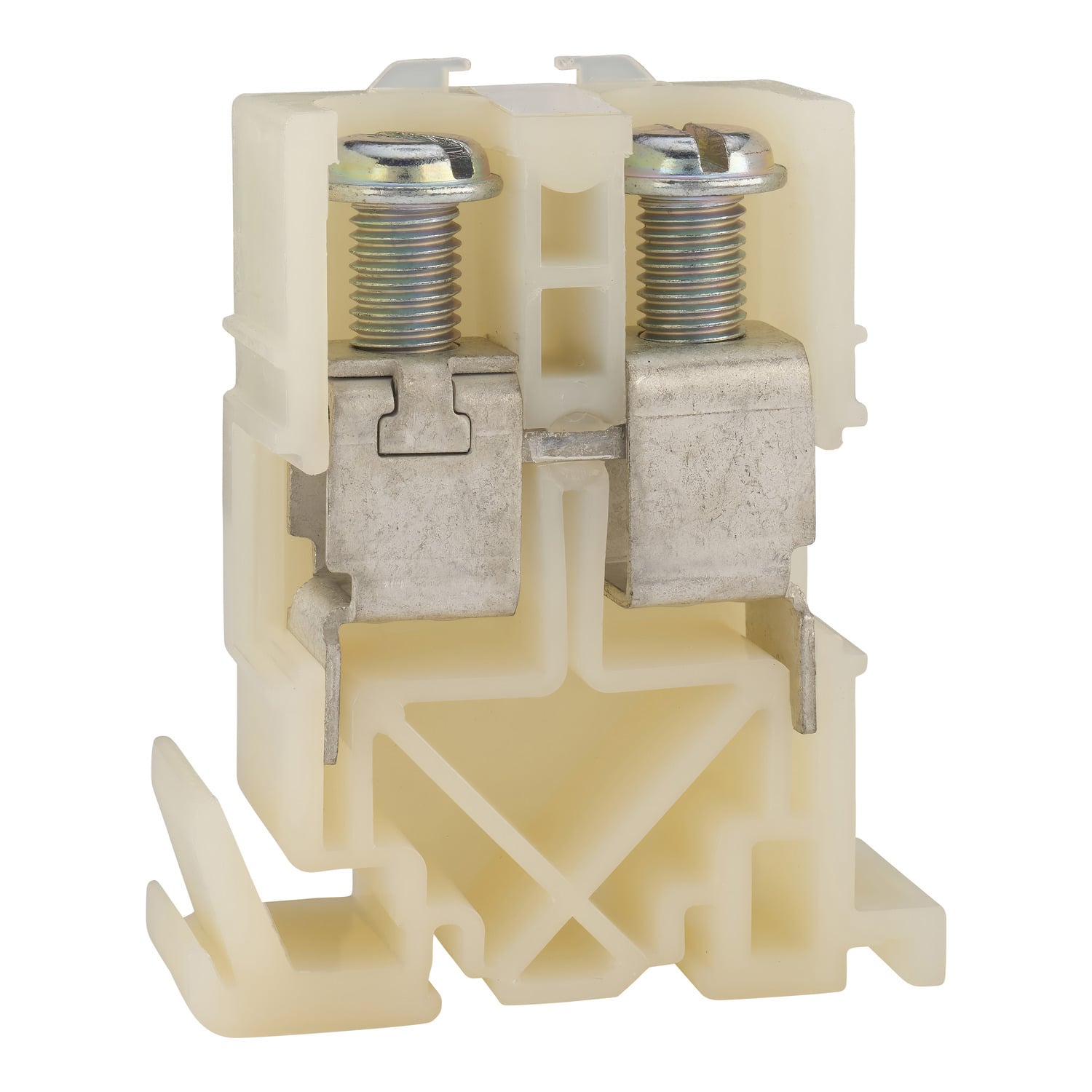 9080GD6 Linergy GD6B Terminal Block, 600 V AC/DC, 170/180 A, 12 to 1/0 AWG Copper Wire, 1 Poles, DIN Rail Mount