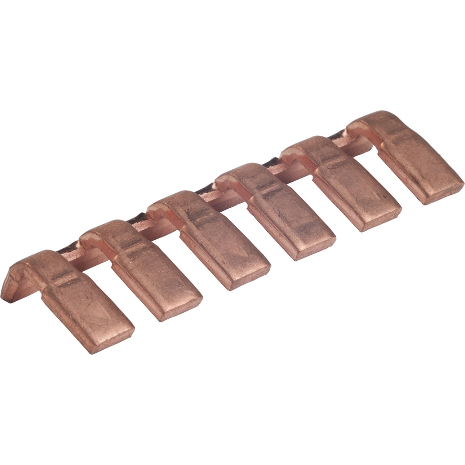 9080GH75 Terminal Block Jumper, 6 Poles, Copper, 0.28 in H x 0.6 in W x 2.39 in D