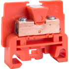 Terminal block, Linergy, box connector, orange colored block, 40A, 600 V
