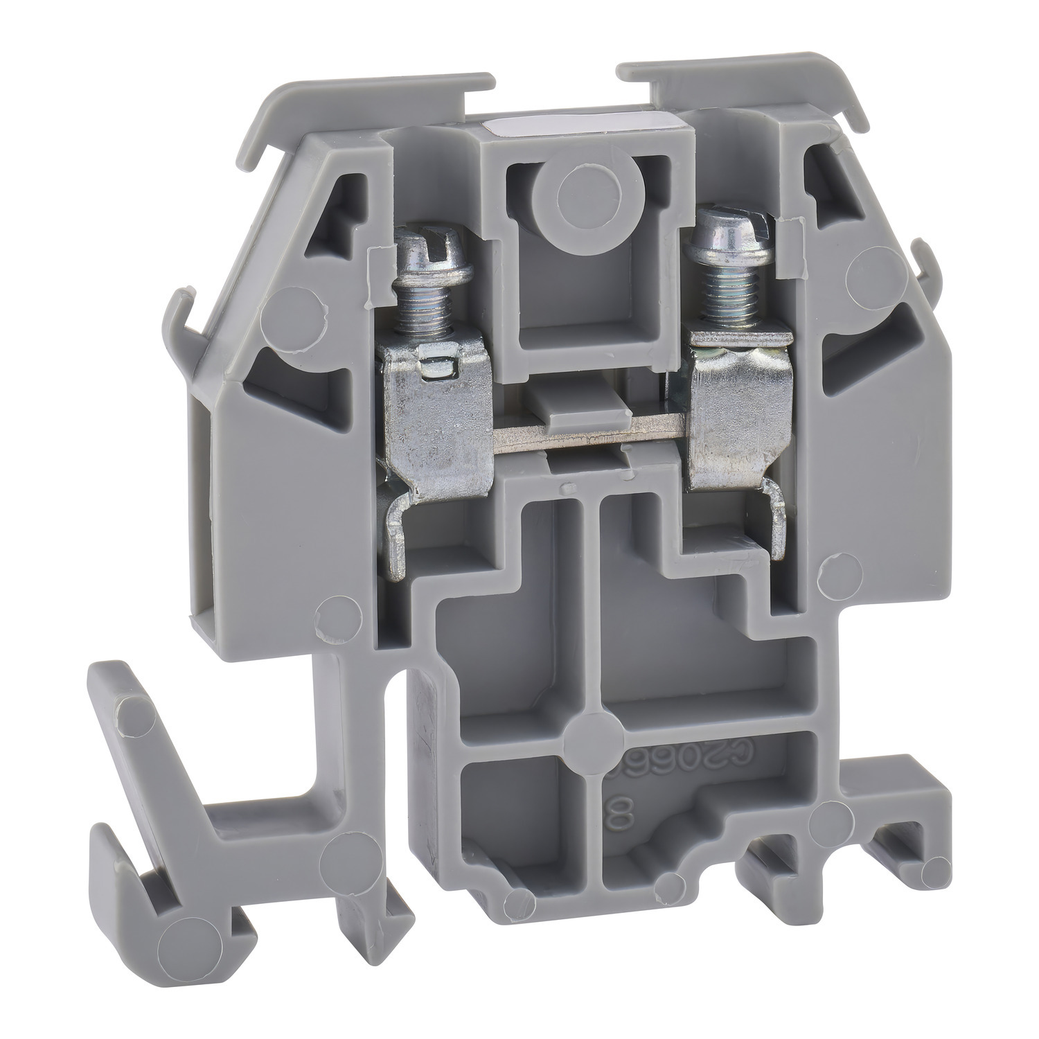 9080GME6 Type G Fingersafe Terminal Block, 600 V AC/DC, 30 A, 22 to 10 AWG Copper Wire, DIN Rail Mount