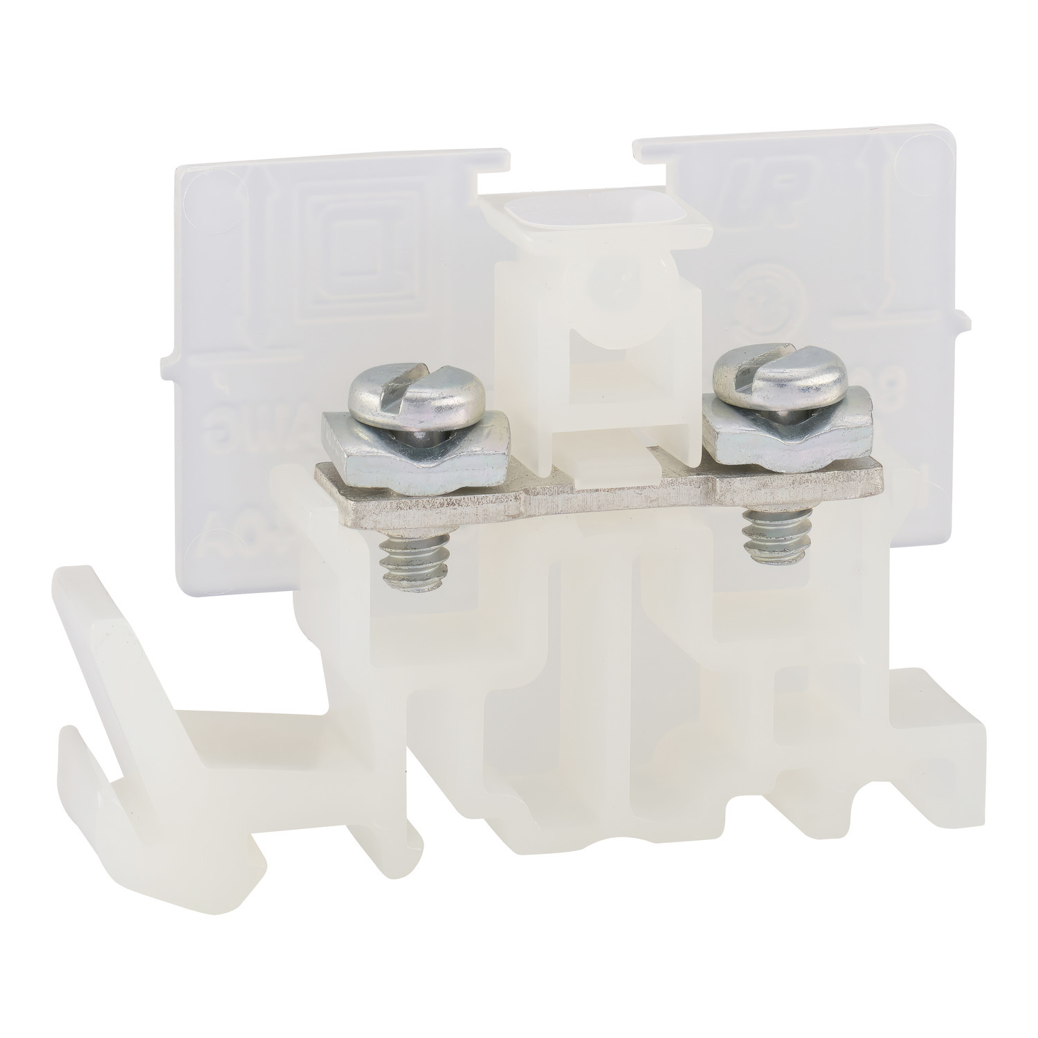 Terminal block, Linergy, pressure wire connector, natural colored block, 40A, 600V