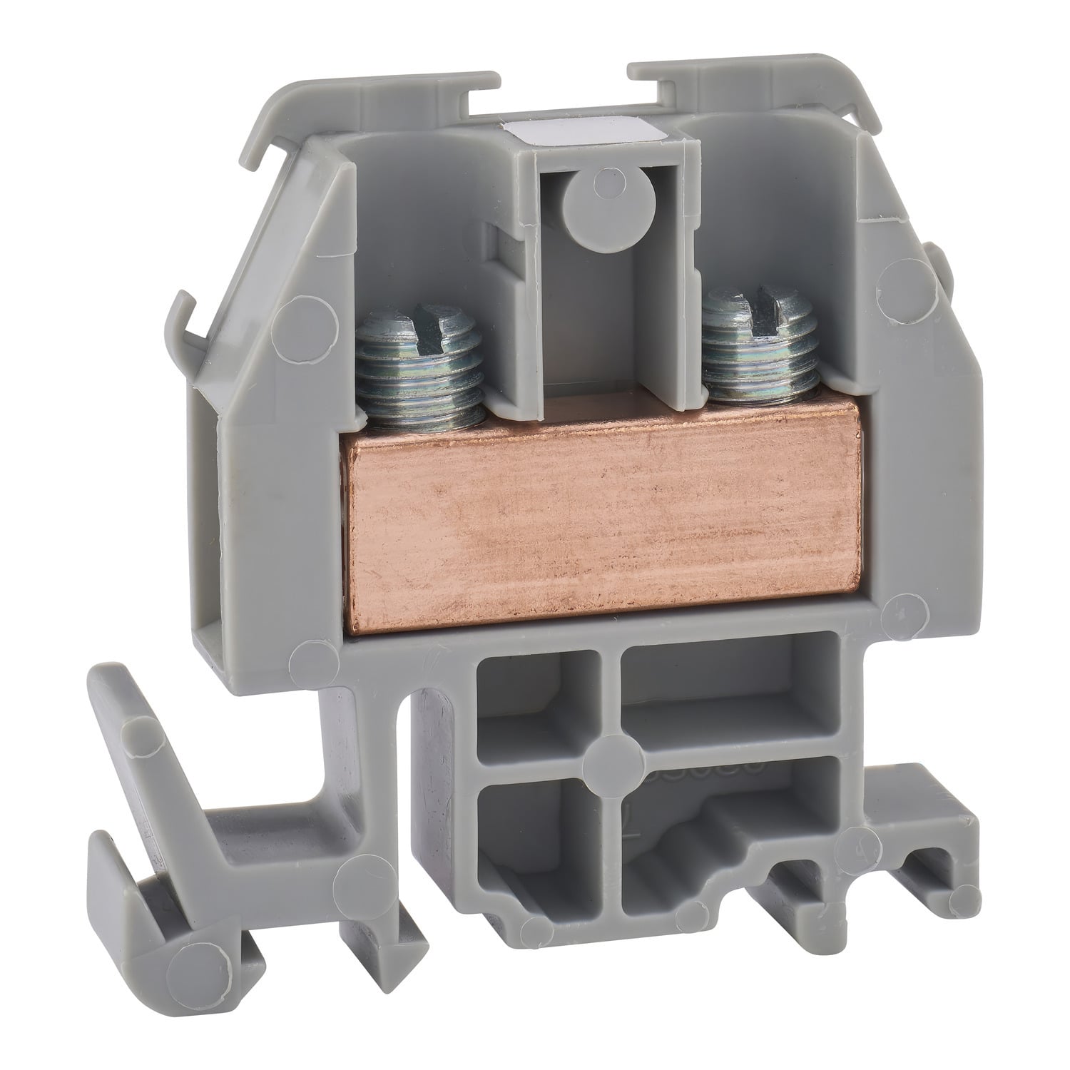 9080GRE6 Linergy Type G Fingersafe Terminal Block, 600 V AC/DC, 60 A, 22 to 8 AWG Copper Wire, DIN Rail Mount