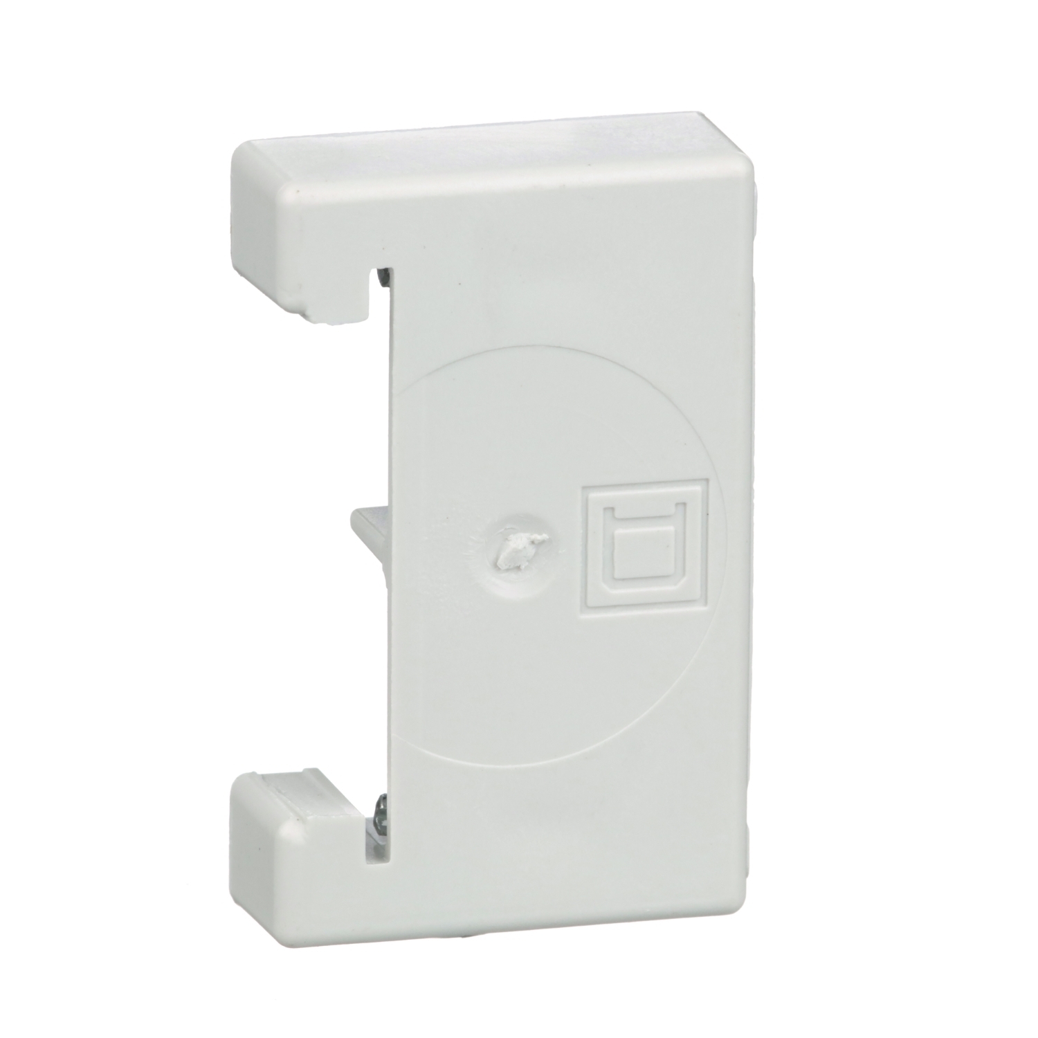 9080MHA10 Terminal Block End Clamp, For Use With 5 mm DIN Rail IEC Terminal Block, Screw-On Mounting, Polycarbonate, White