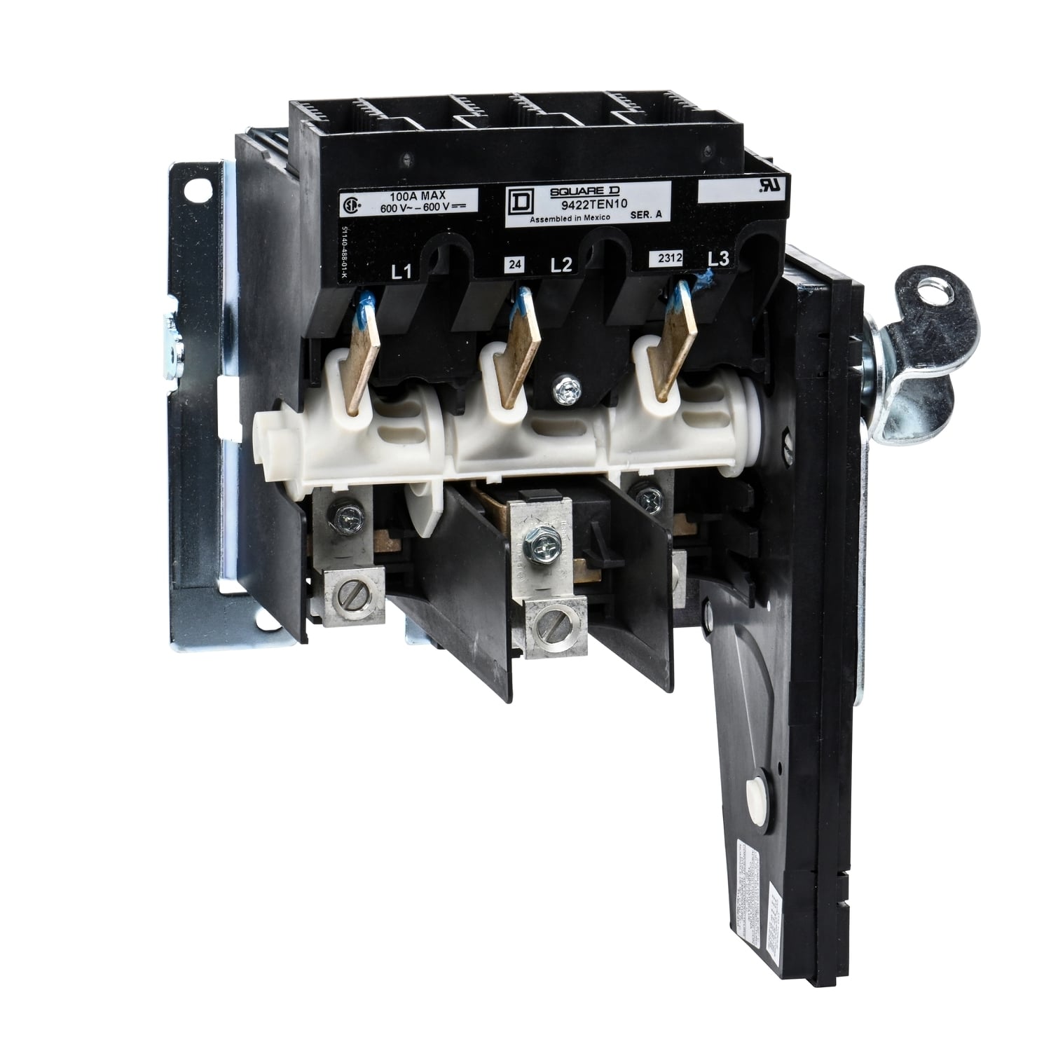 9422ATEN101 Fixed/Variable Depth Non-Fusible Disconnect Switch, 600 V AC, 100 A, 75 hp