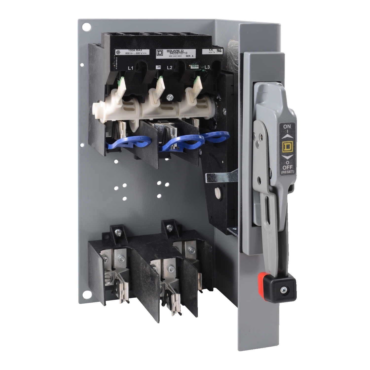 9422BTEN10 Fixed Depth Non-Fusible Disconnect Switch, 600 V AC, 100 A, 20 hp, 25 hp, 30 hp, 60 hp, 75 hp