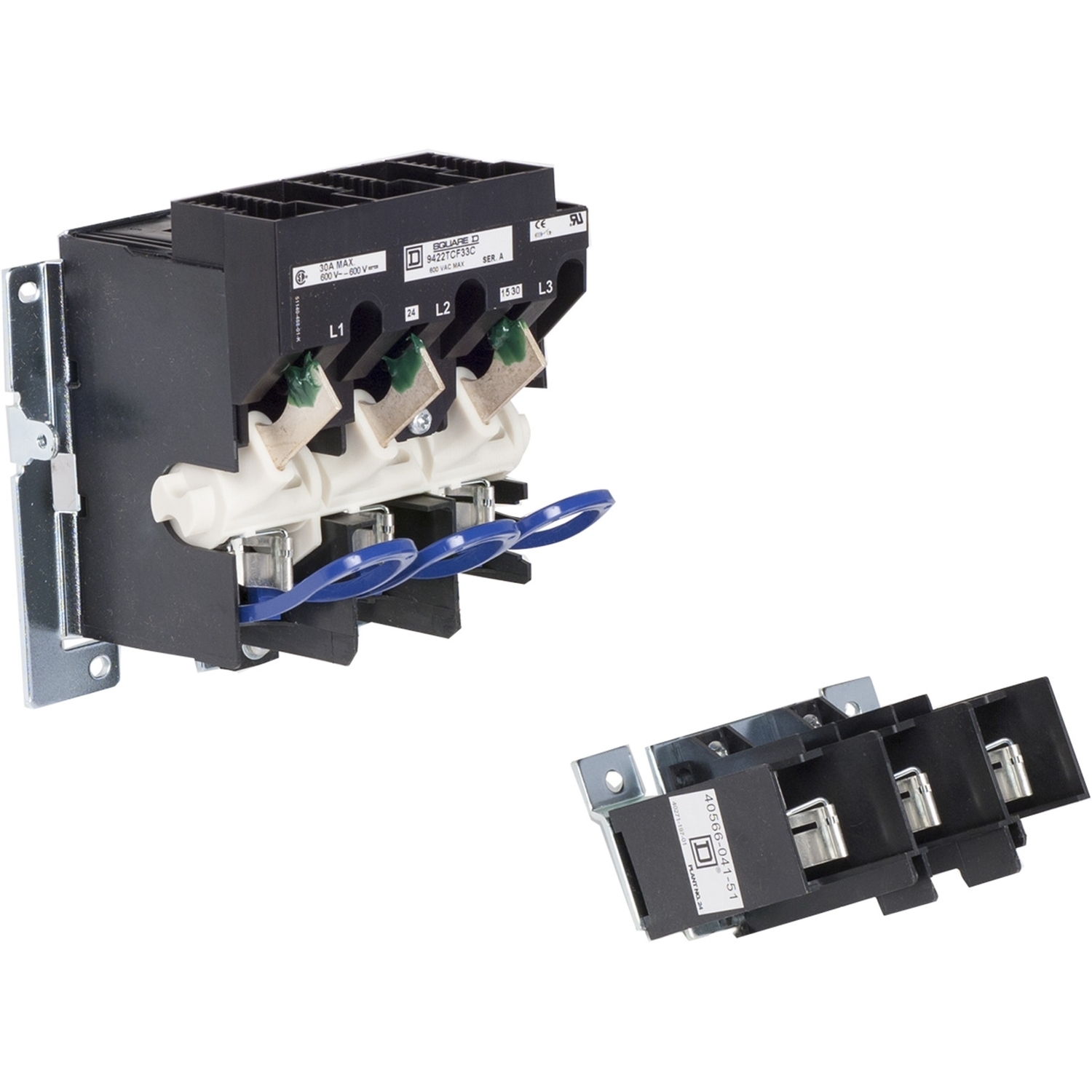 9422TCF33C Fixed/Variable Depth Disconnect Switch With 250/500 V AC, 30/60 A Fuse Clip, 250/600 V AC, 30/60 A, 20 hp, 3 Poles