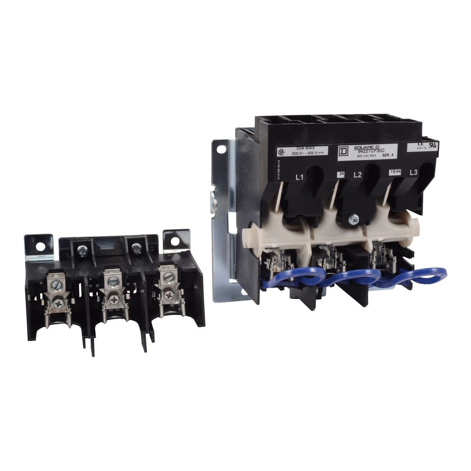 9422TDF60 Fusible Variable Depth Type T Disconnect Switch, 250/600 V AC, 30/60 A, 10 hp, 50 hp, 3 Poles