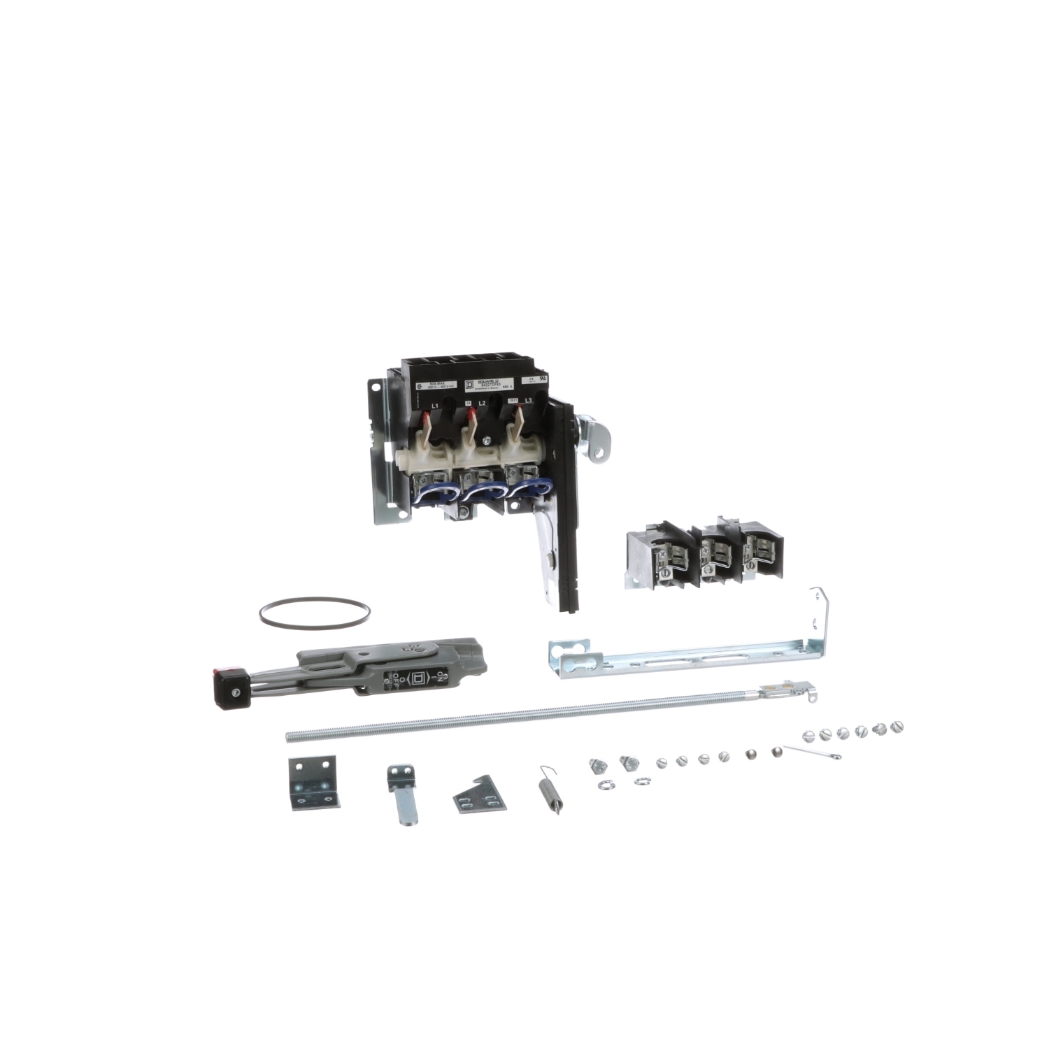 9422TDF63 Fusible Rod Operated Variable Depth Disconnect Switch, 600 V AC, 60 A, 3 Poles
