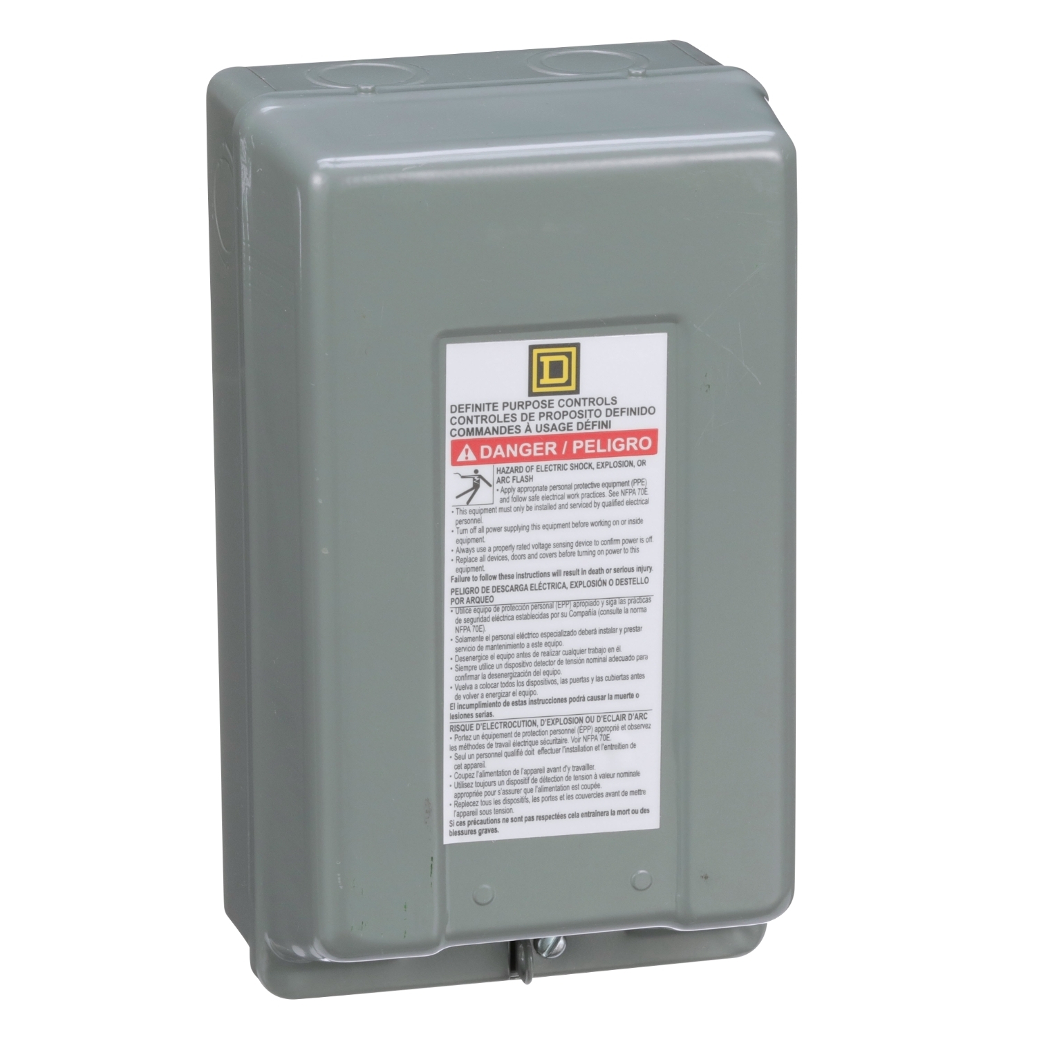 9991DPG1 1/3-Pole General Purpose Contactor/Starter Enclosure, NEMA 1 NEMA Rating, 8-1/2 in H x 4.85 in W x 4.03 in D