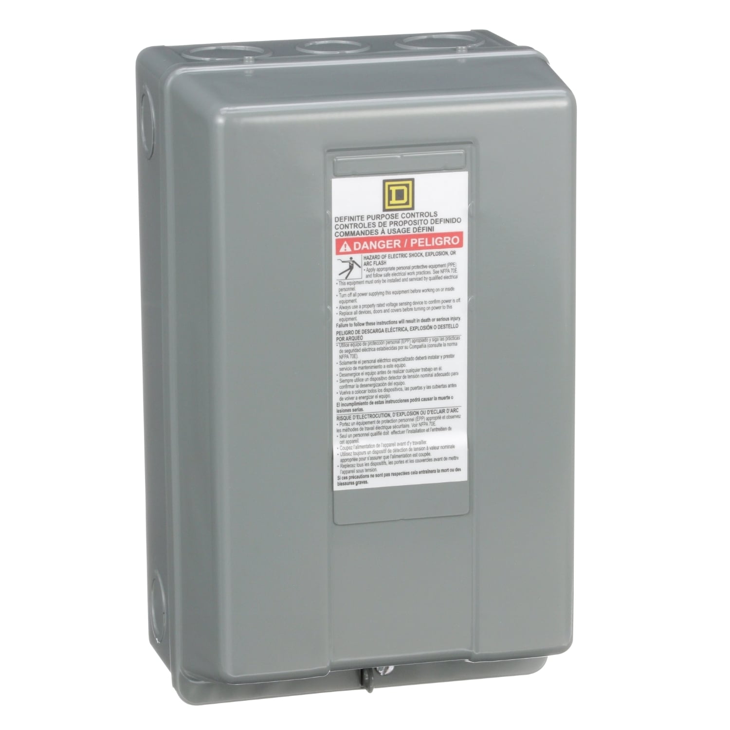 9991DPG2 2/4-Pole Enclosure, NEMA 1 NEMA Rating, 10 in H x 5.98 in W x 5.55 in D