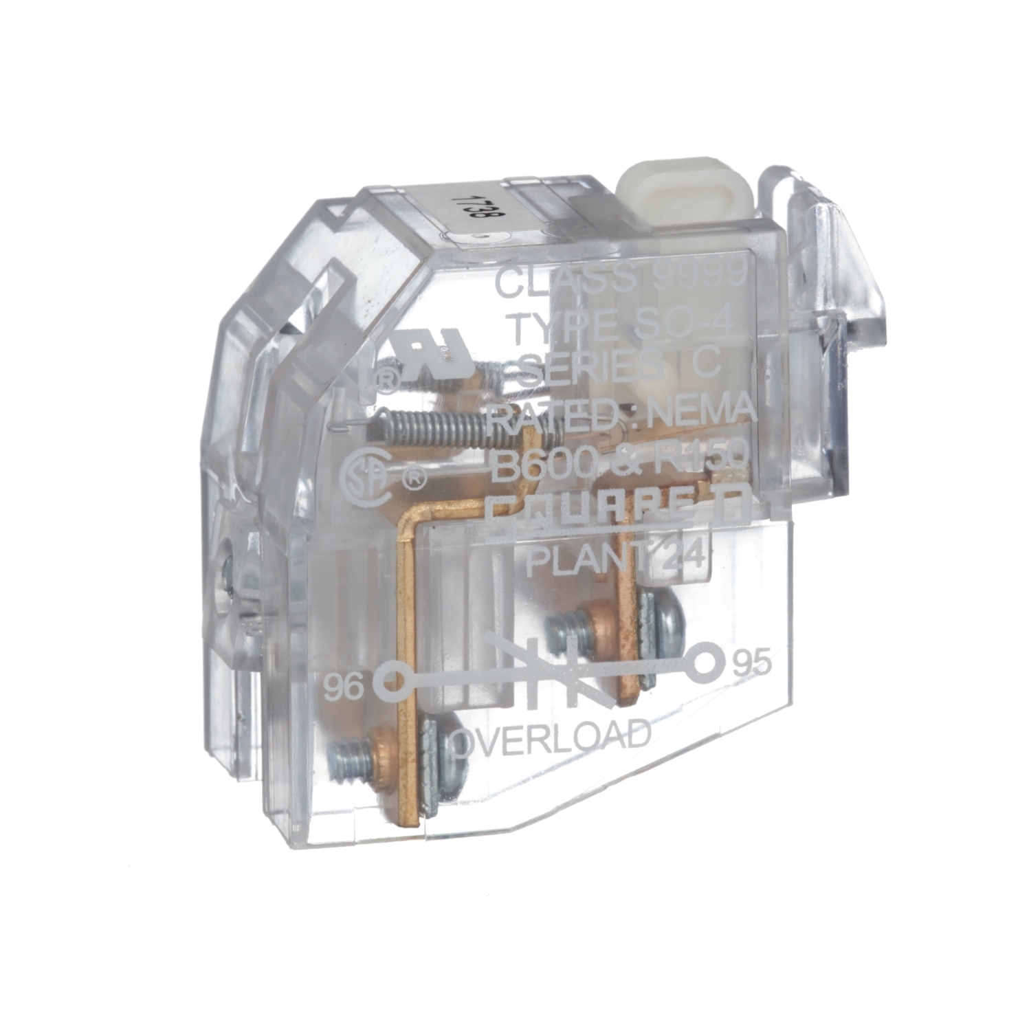 9999SO4 Isolated Alarm Contact Unit, 120/600 V AC, 30 A, For Use With DP Class 8911 Contactor, 2 Poles