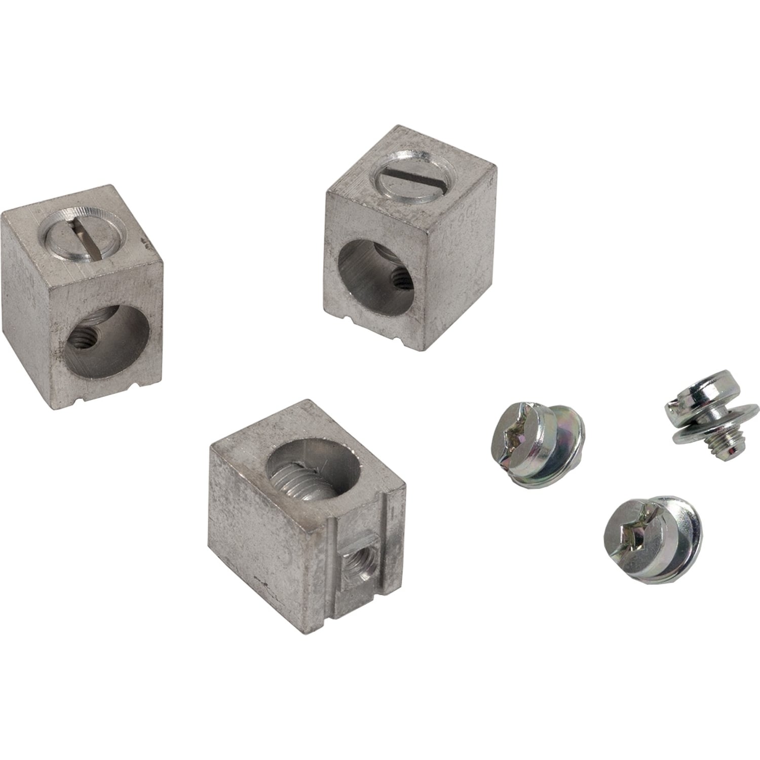 AL100FD Both End Downstream Mechanical Lug Kit, 8 to 1/0 AWG Al/14 to 1/0 AWG Cu, Threaded Mount, For Use With 35 to 110 A Circuit Breaker, Vigi Vigirex NF Panelboard