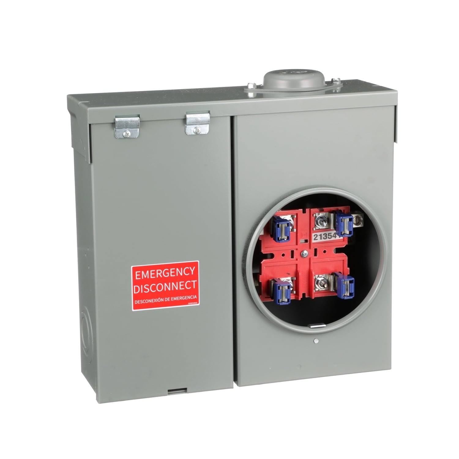 C125RB QO Meter Main, CSED, 125 Amp, 1 Phase, Ringed, No Bypass, 4 Jaw, OH, UG, Surface