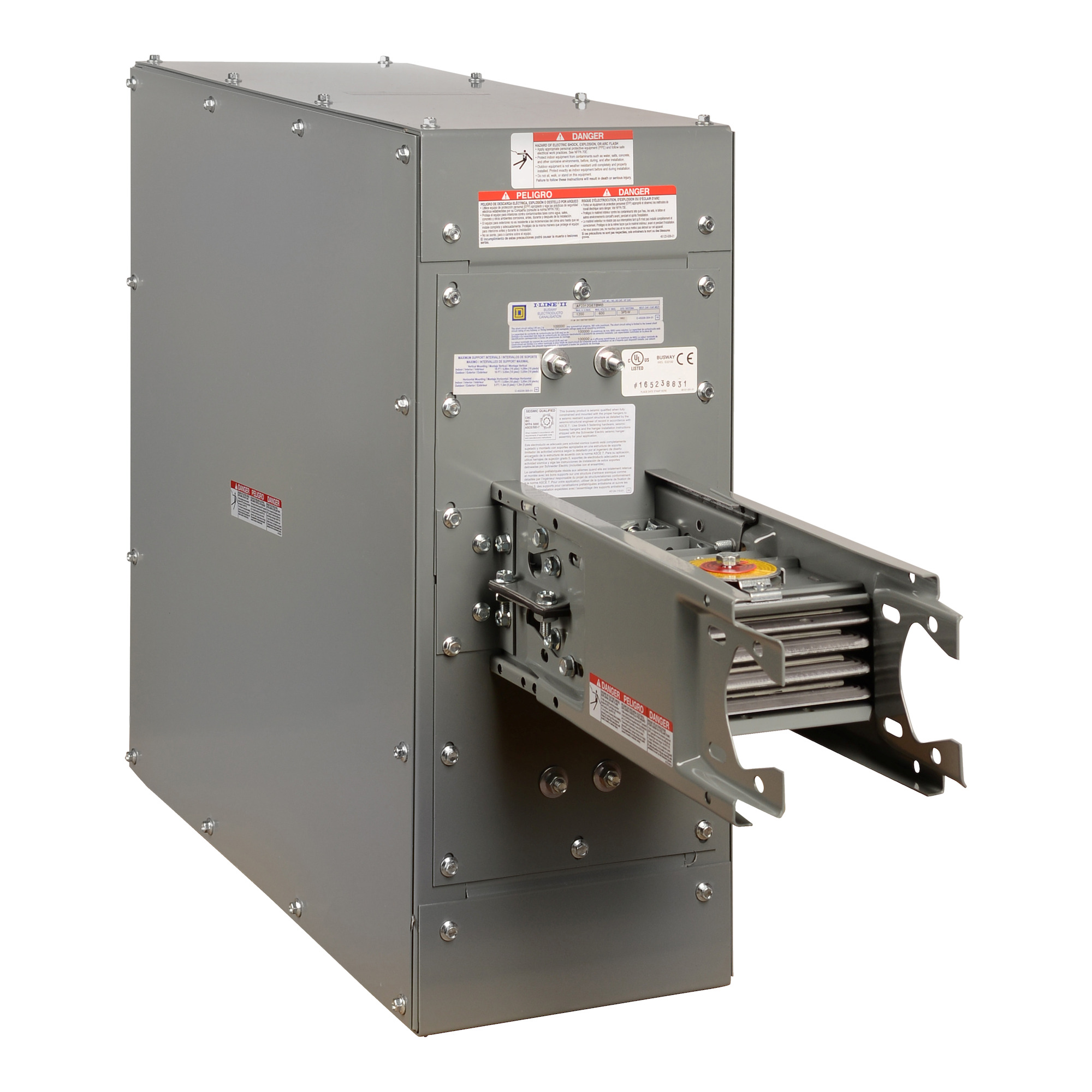 CF2512GETBMB I-Line 3-Phase 4-Wire Bolt End Busway End Cable Tap Box, 1200 A, 5 Poles, For Use With II Feeder Busway