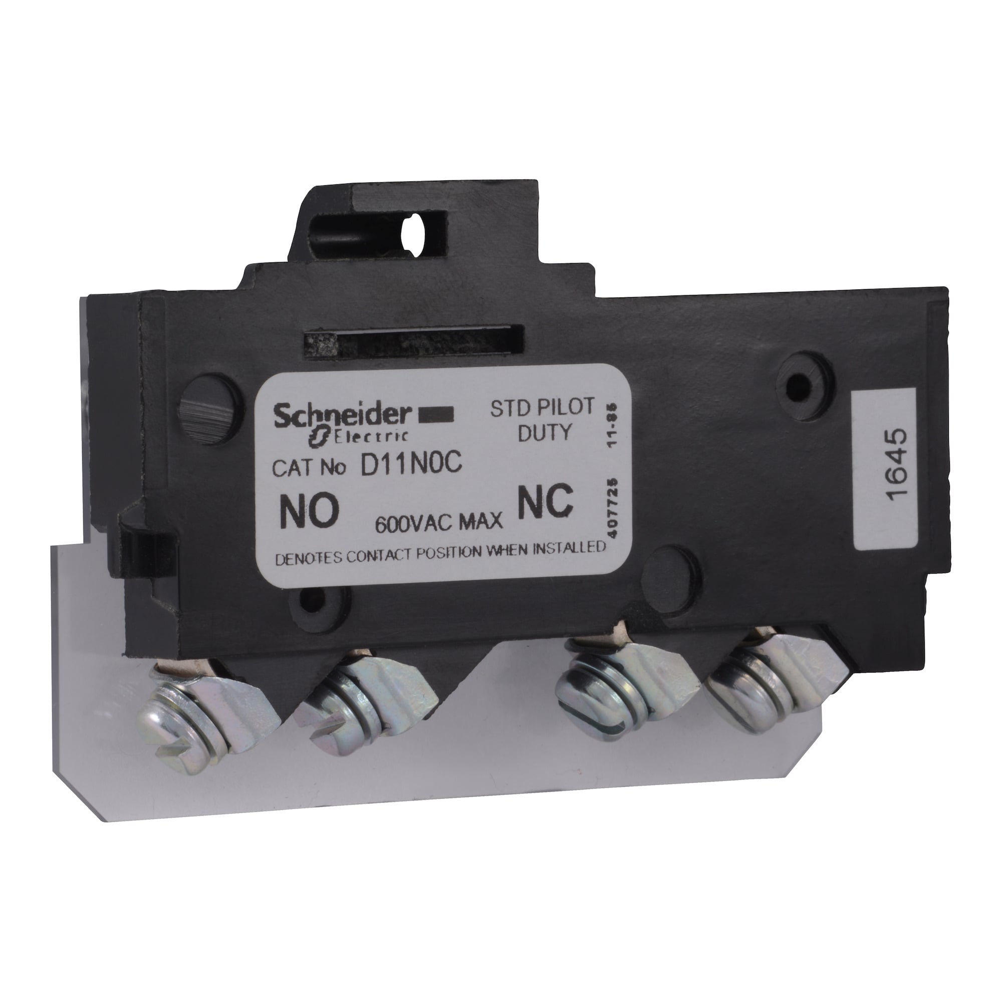 D11N0C2 2NO-2NC Auxiliary Electrical Interlock, 30 to 200 A, For Use With Disconnect Switch