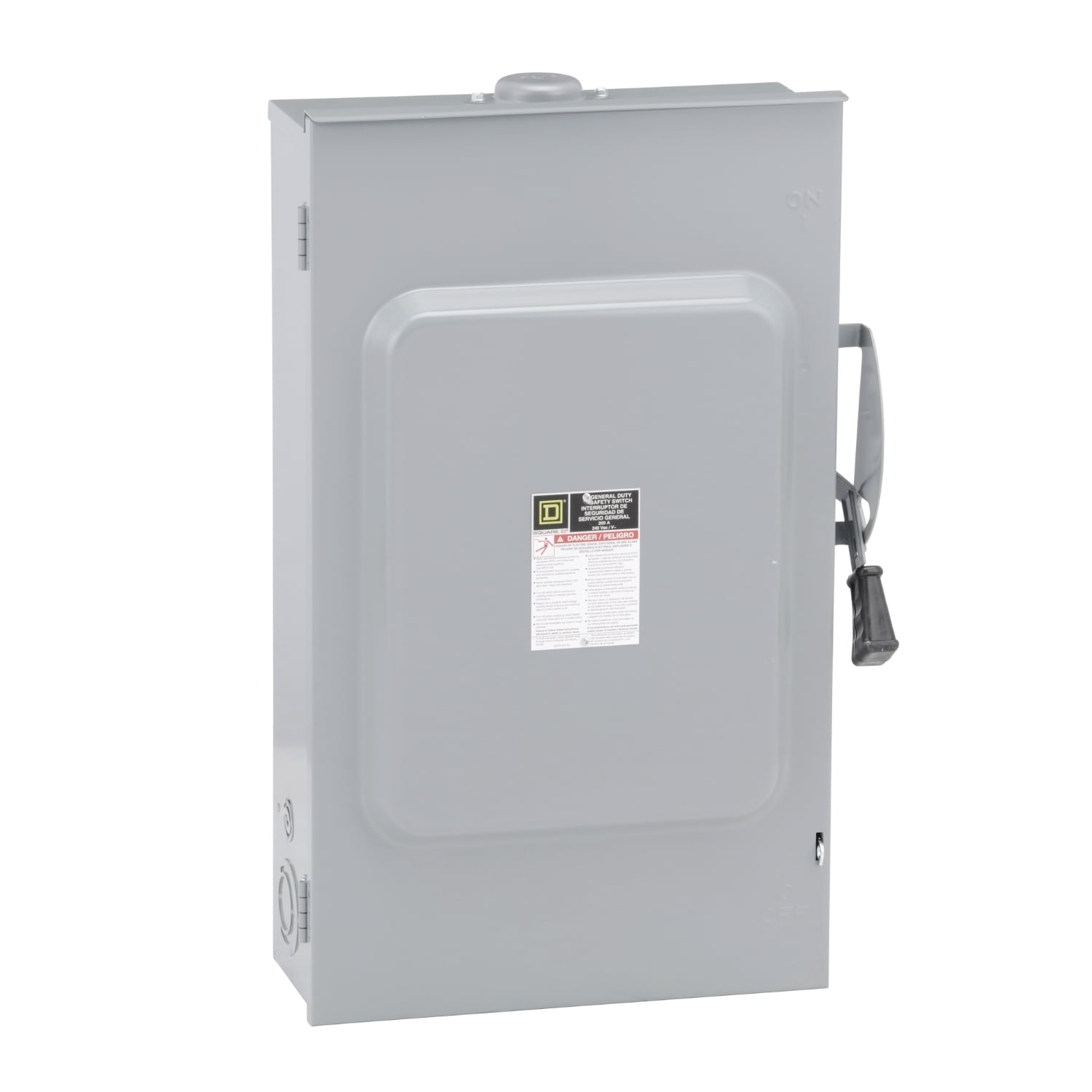D224NRB F1 Series Fusible General Duty Iceproof Rainproof Safety Switch, 240 V AC, 200 A, 25 hp, 3PST Contact, 2 Poles