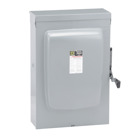 Safety switch, general duty, fusible, 400A, 2 poles, 120 VAC, NEMA 3R, neutral factory installed