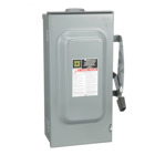 Safety switch, general duty, fusible, 100A, 4 wire, 3 poles, 1 neutral, 30hp, 240VAC, Type 3R, bolt on hub provision
