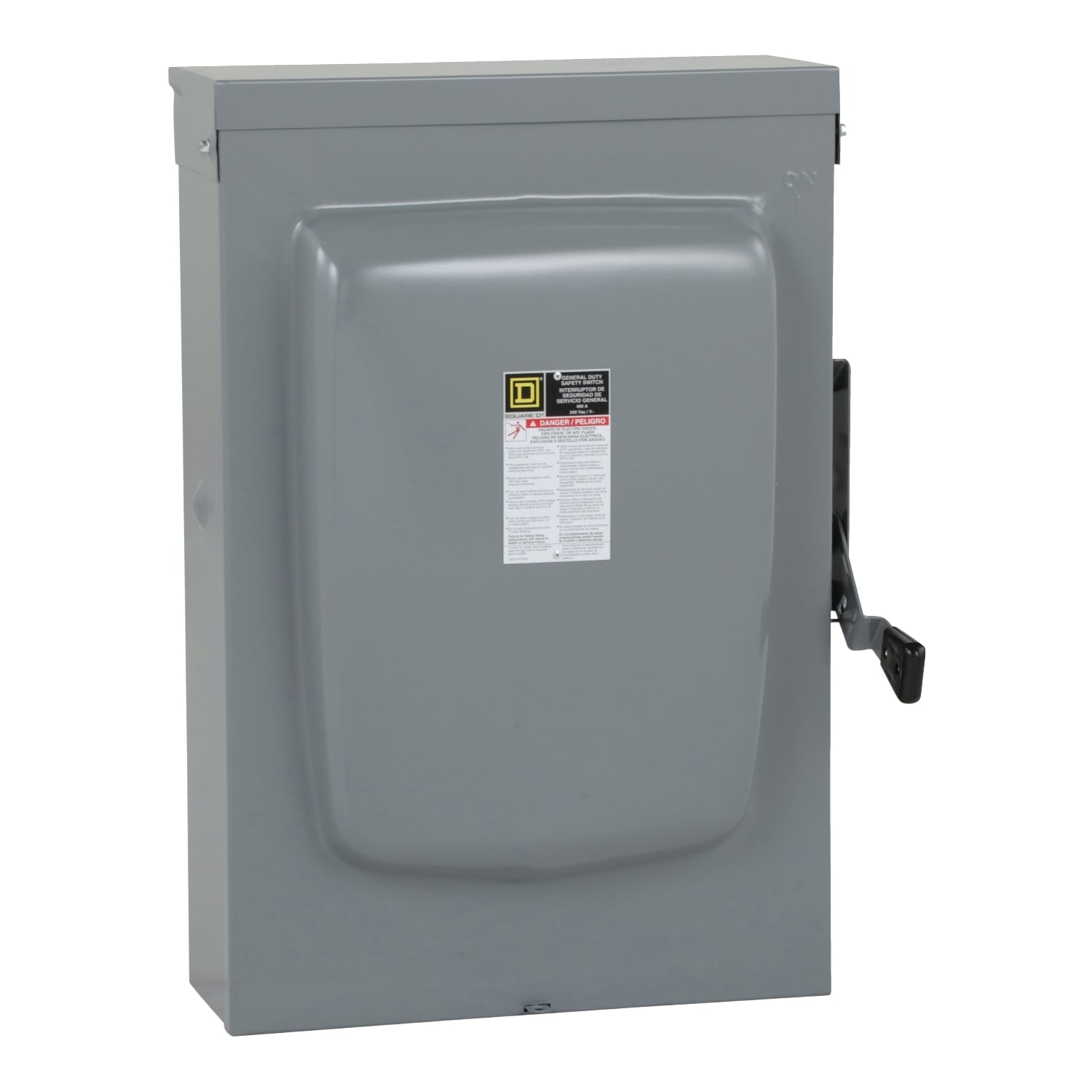 D325NTR Fusible General Duty Safety Switch, 240 V AC, 400 A, 50 hp, 3PST Contact, 3 Poles