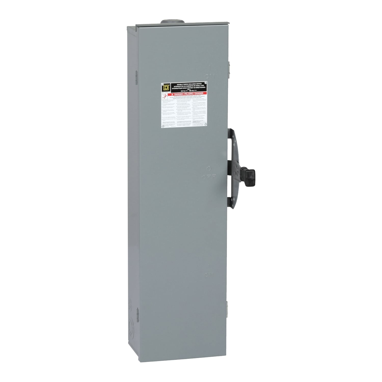 DT363RB DT Series Double Throw Heavy Duty Upper Fusible Iceproof Rainproof Sleetproof Safety Switch, 600 V AC/DC, 100 A, 30 hp, 3 Form C 3PDT Contact, 3 Poles