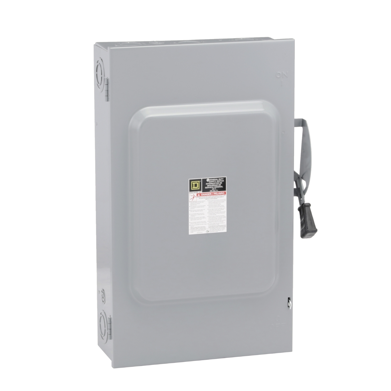 DU324 F1 Series Enclosed General Duty Non-Fusible Safety Switch, 240 V AC, 200 A, 15 to 60 hp, 3PST Contact, 3 Poles