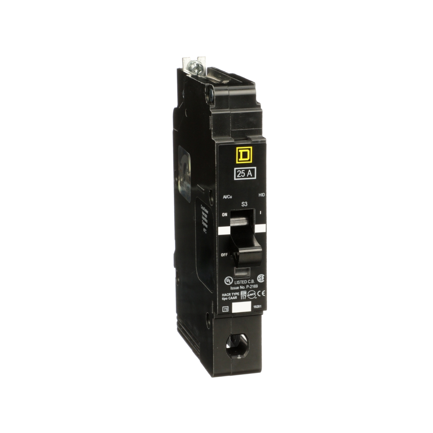EGB14025 Miniature Circuit Breaker, 25 Amp, 1 Pole, 277V
