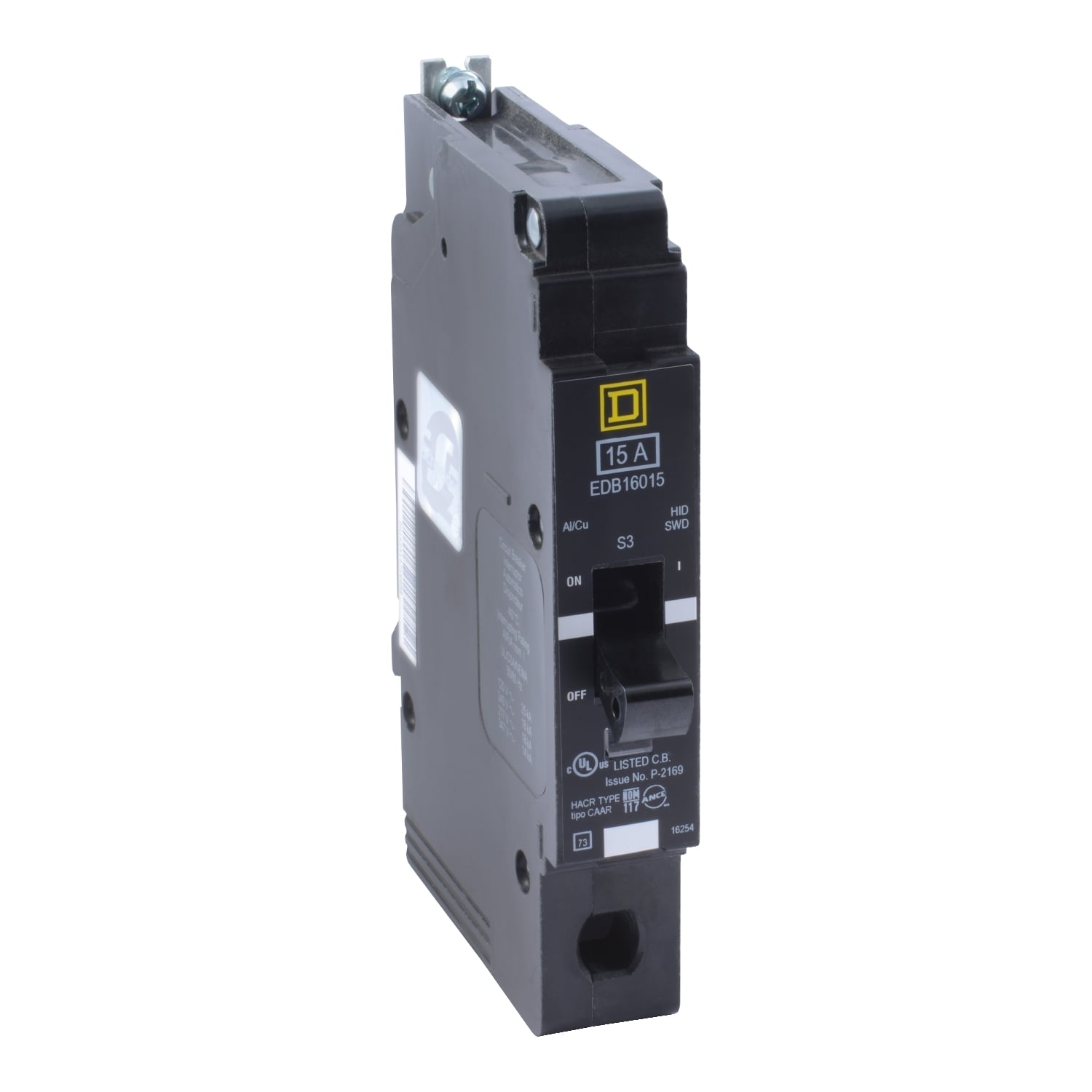 EGB16020 Miniature Circuit Breaker, 347/600Y V AC, 20 A, 35/65 kA Interrupt, 1 Poles, Thermal Magnetic Trip